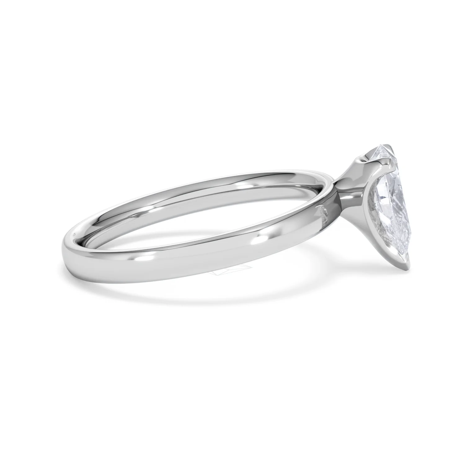 Origin 1.00ct Pear Cut Lab Diamond Solitaire Engagement Ring in Platinum - Image 26