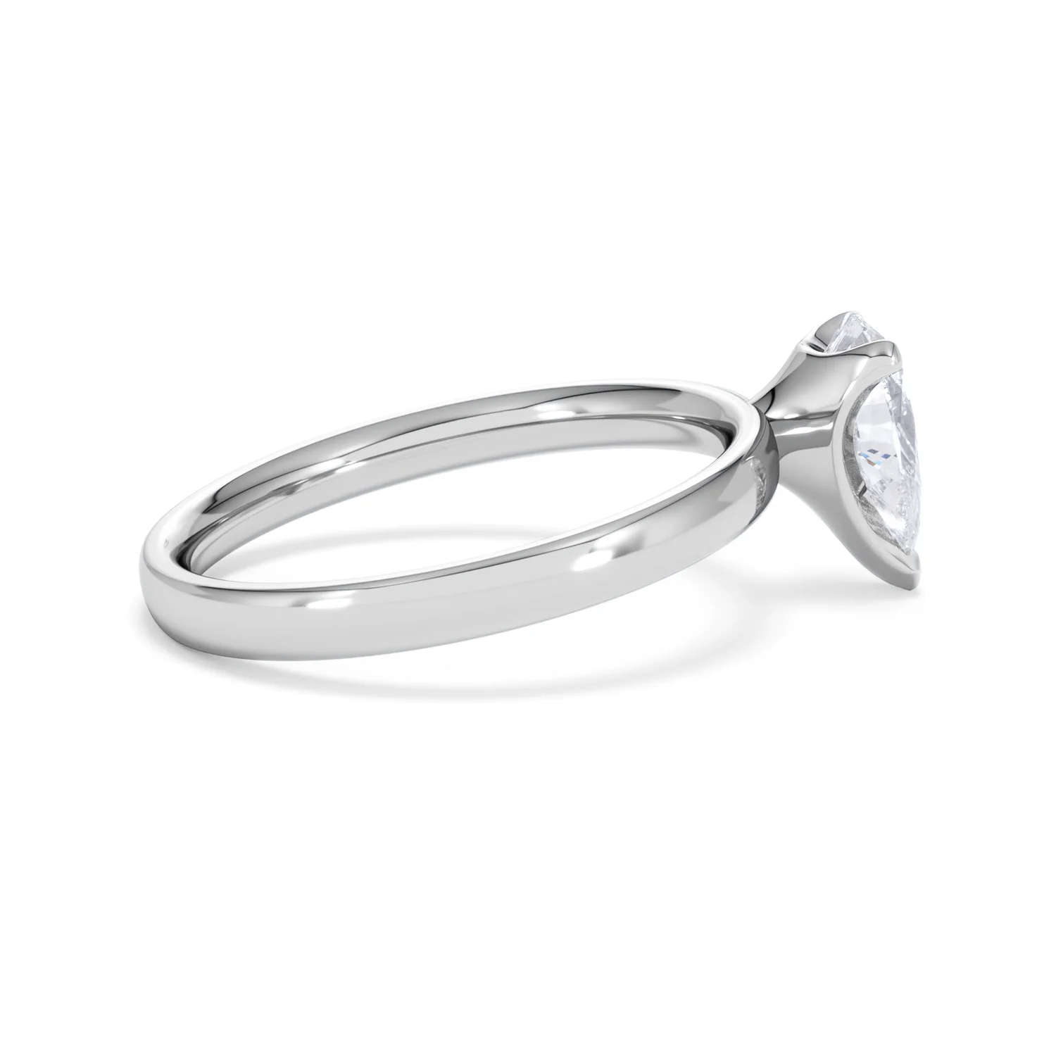 Origin 1.00ct Pear Cut Lab Diamond Solitaire Engagement Ring in Platinum - Image 29
