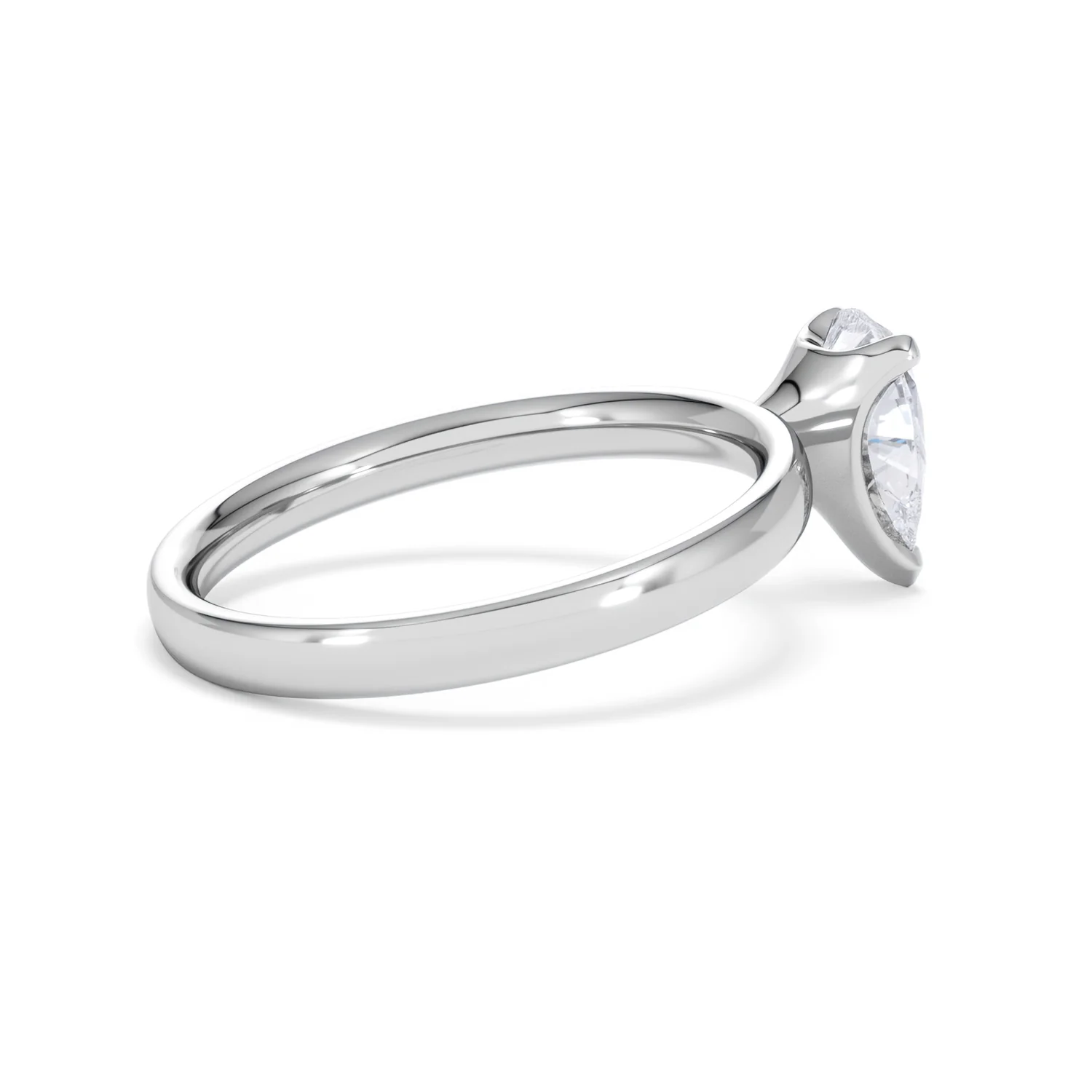 Origin 1.00ct Pear Cut Lab Diamond Solitaire Engagement Ring in Platinum - Image 32