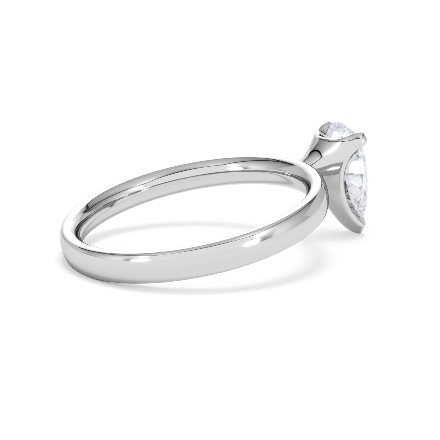 Origin 1.00ct Pear Cut Lab Diamond Solitaire Engagement Ring in Platinum - Image 33