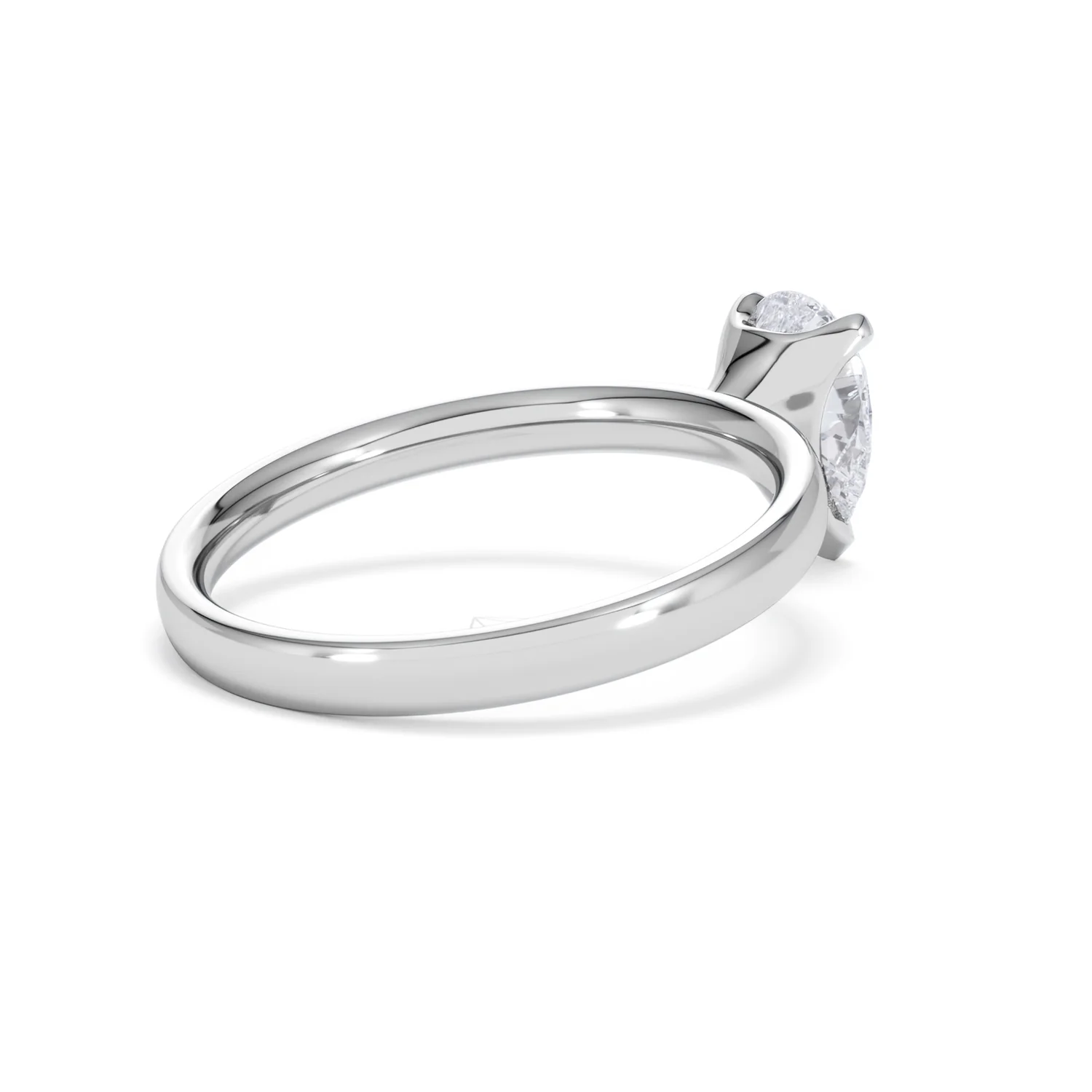 Origin 1.00ct Pear Cut Lab Diamond Solitaire Engagement Ring in Platinum - Image 36