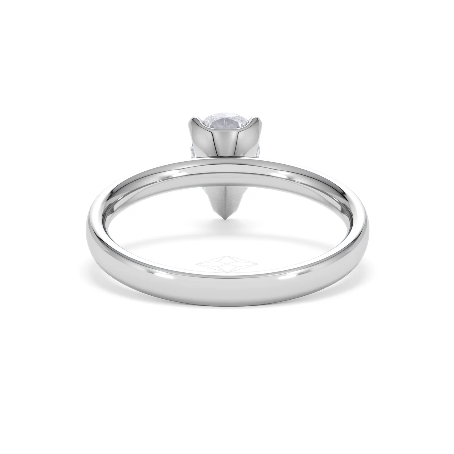 Origin 1.00ct Pear Cut Lab Diamond Solitaire Engagement Ring in Platinum - Image 47