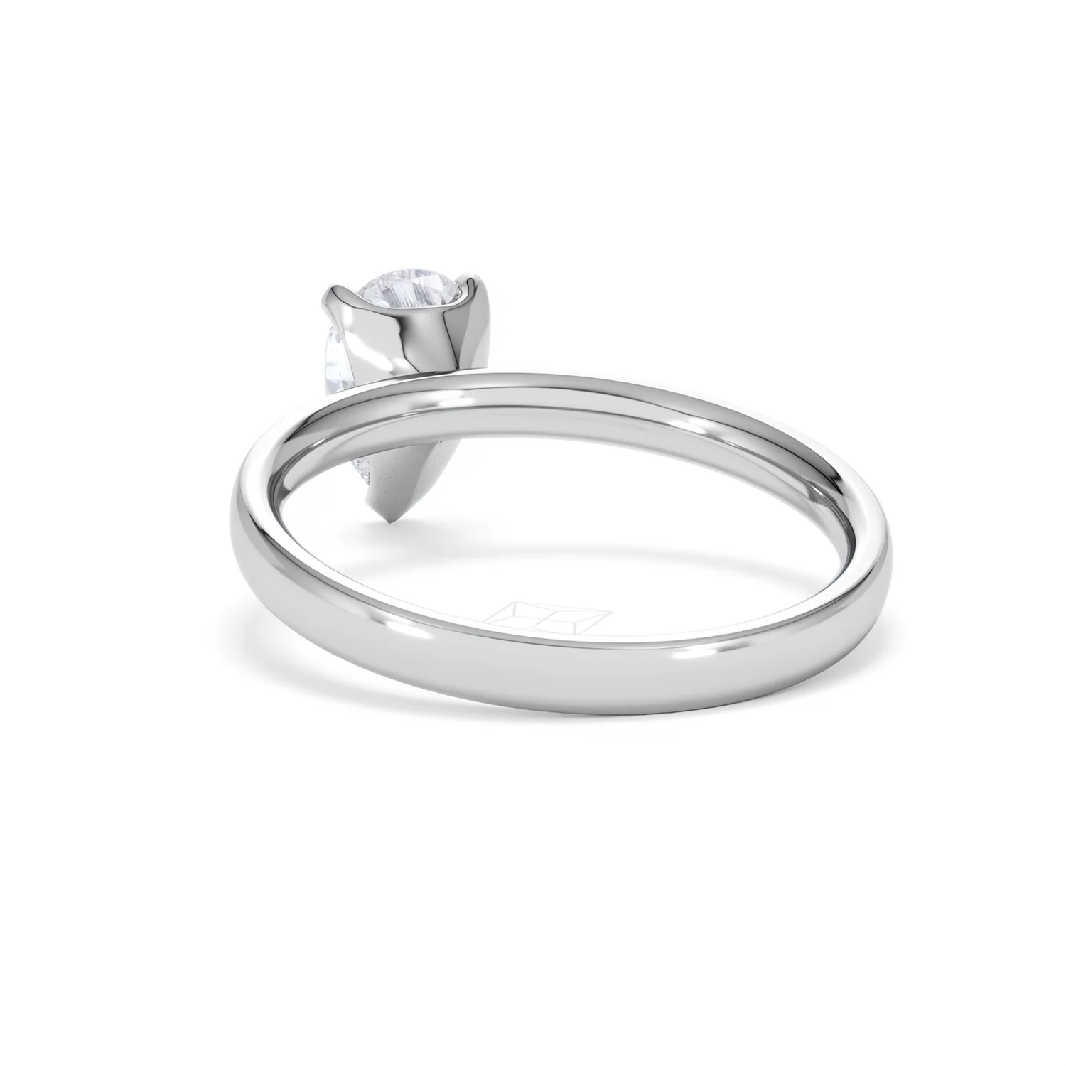 Origin 1.00ct Pear Cut Lab Diamond Solitaire Engagement Ring in Platinum - Image 52