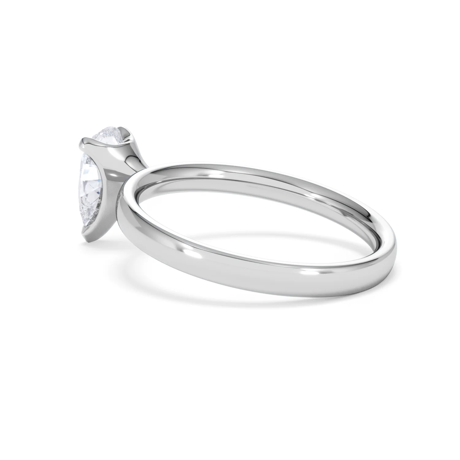 Origin 1.00ct Pear Cut Lab Diamond Solitaire Engagement Ring in Platinum - Image 60