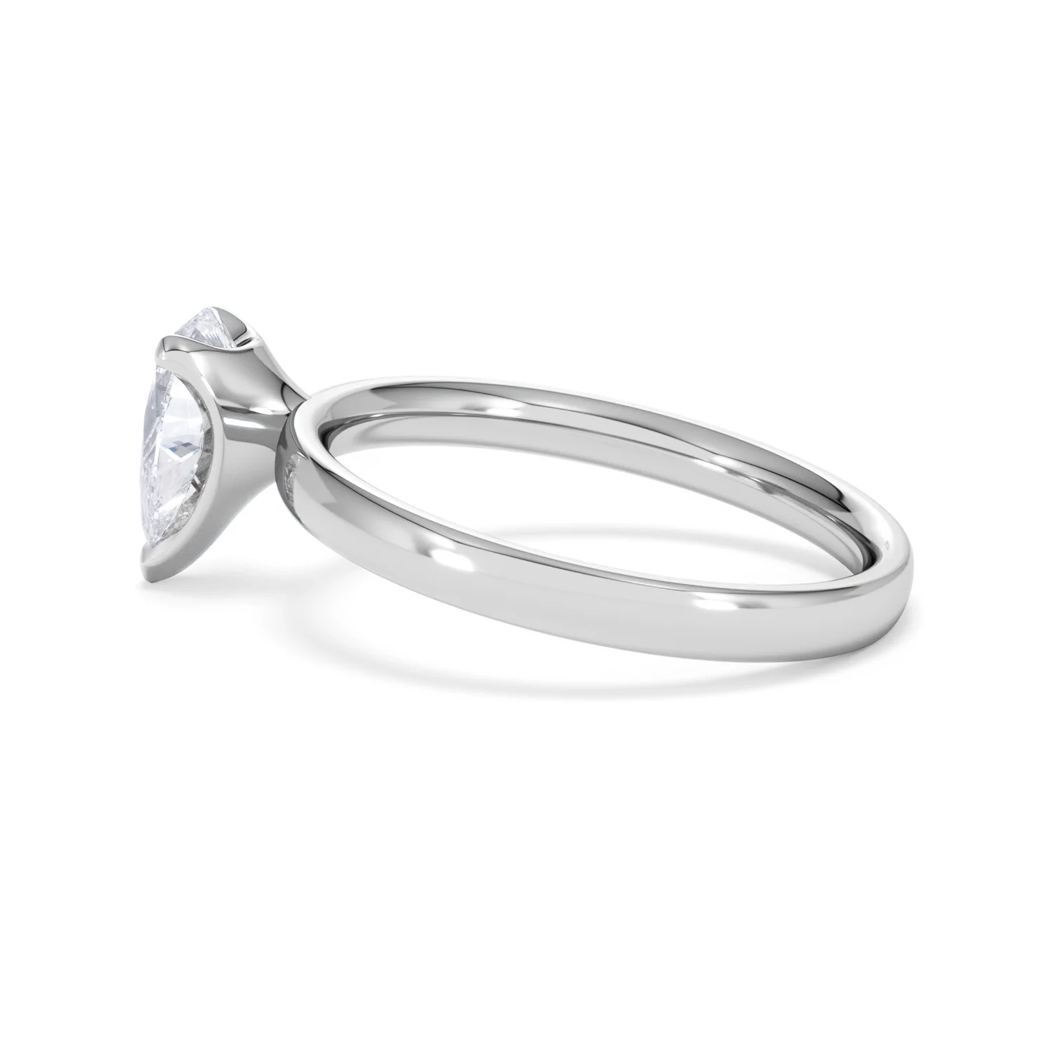 Origin 1.00ct Pear Cut Lab Diamond Solitaire Engagement Ring in Platinum - Image 64