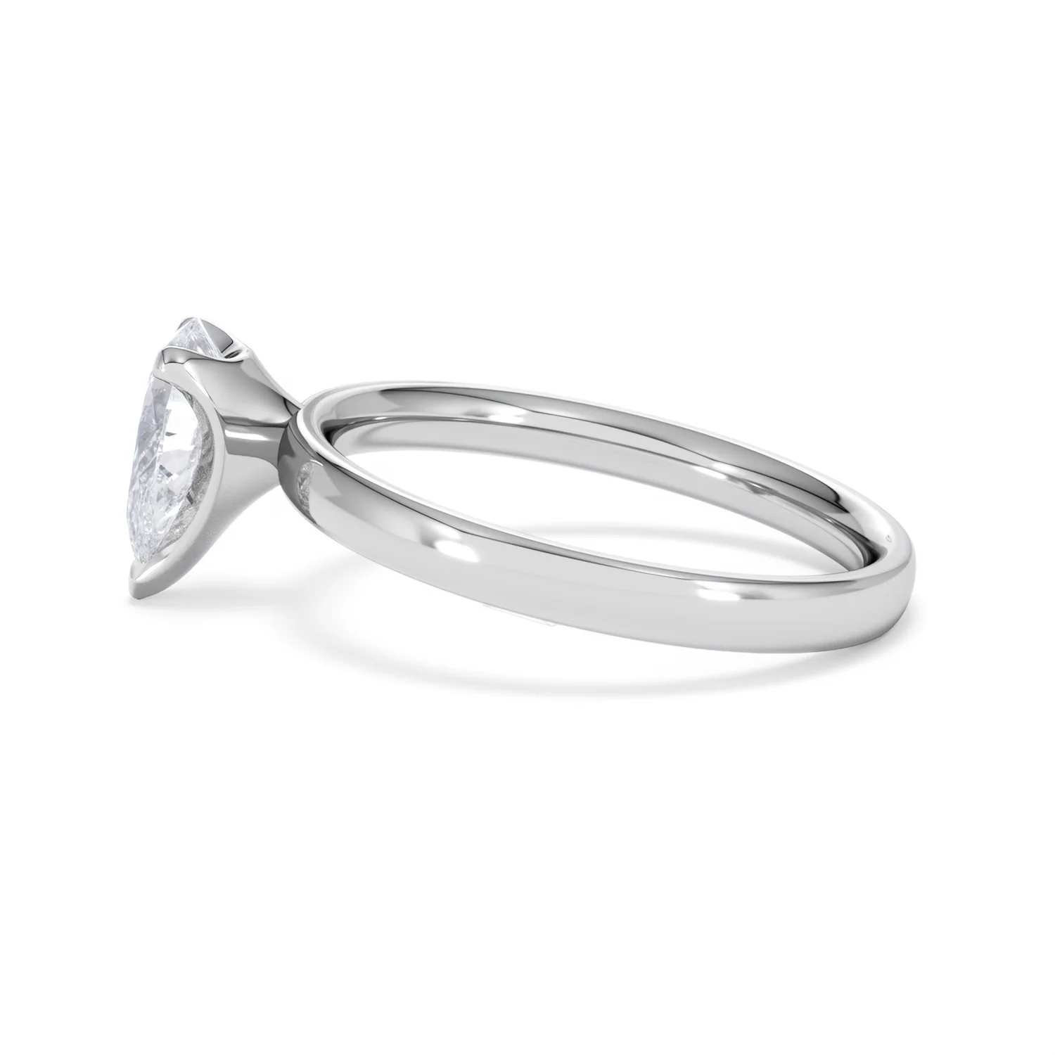 Origin 1.00ct Pear Cut Lab Diamond Solitaire Engagement Ring in Platinum - Image 66