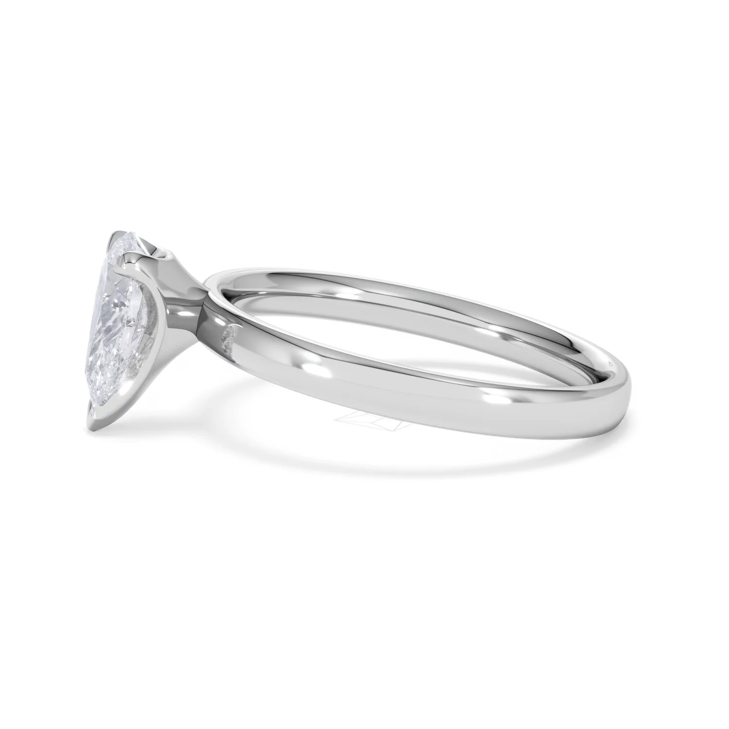 Origin 1.00ct Pear Cut Lab Diamond Solitaire Engagement Ring in Platinum - Image 69