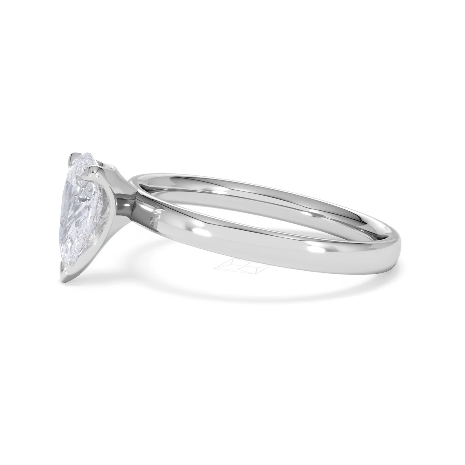 Origin 1.00ct Pear Cut Lab Diamond Solitaire Engagement Ring in Platinum - Image 71
