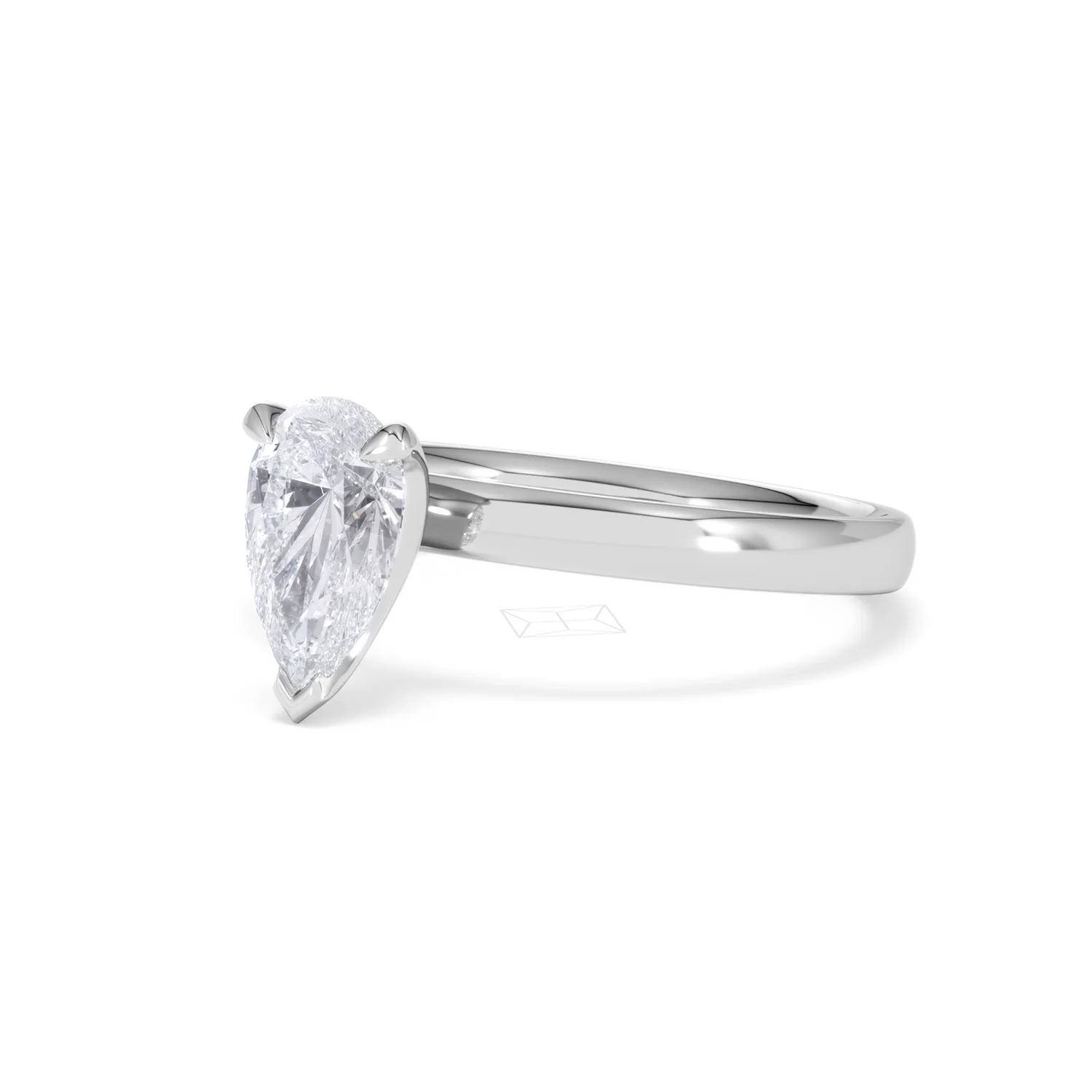 Origin 1.00ct Pear Cut Lab Diamond Solitaire Engagement Ring in Platinum - Image 79