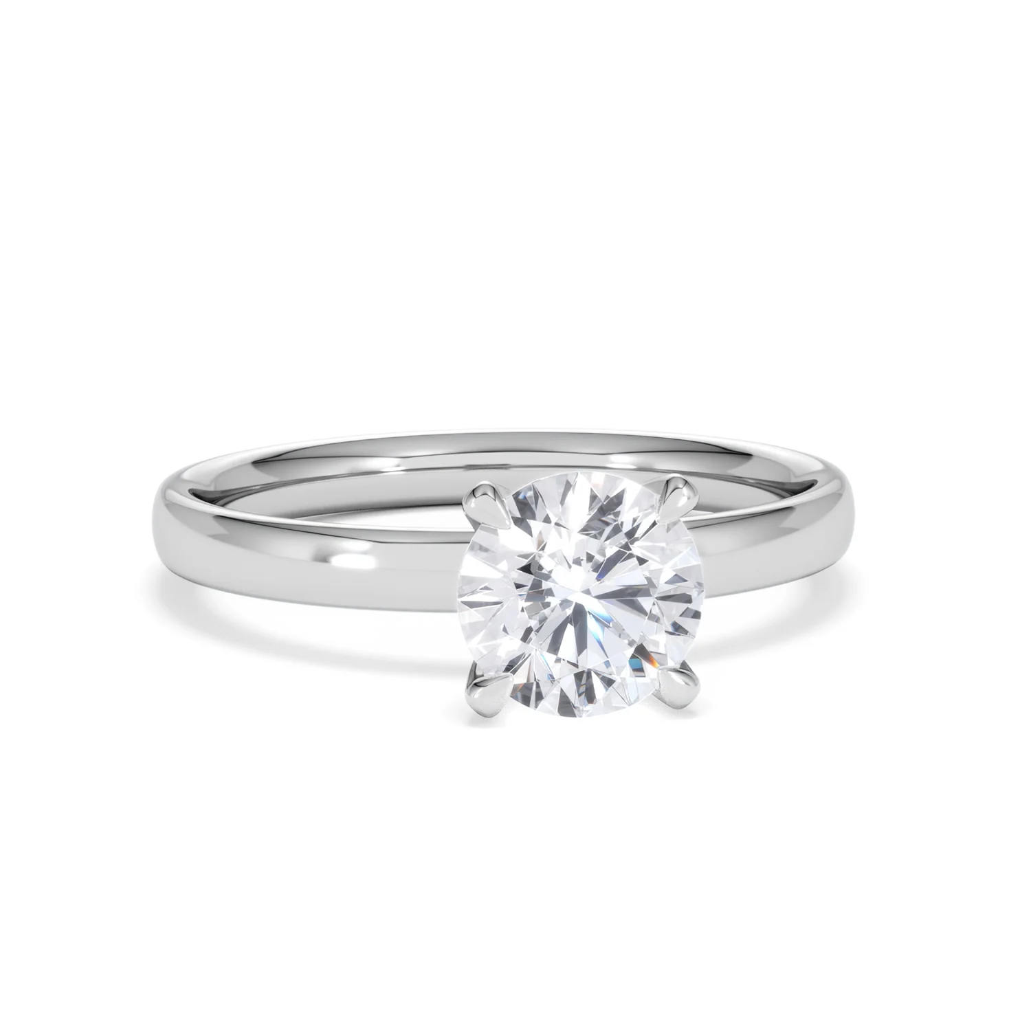 Origin 1.00ct Round Cut Lab Diamond Solitaire Engagement Ring in 18K White Gold - Image 10