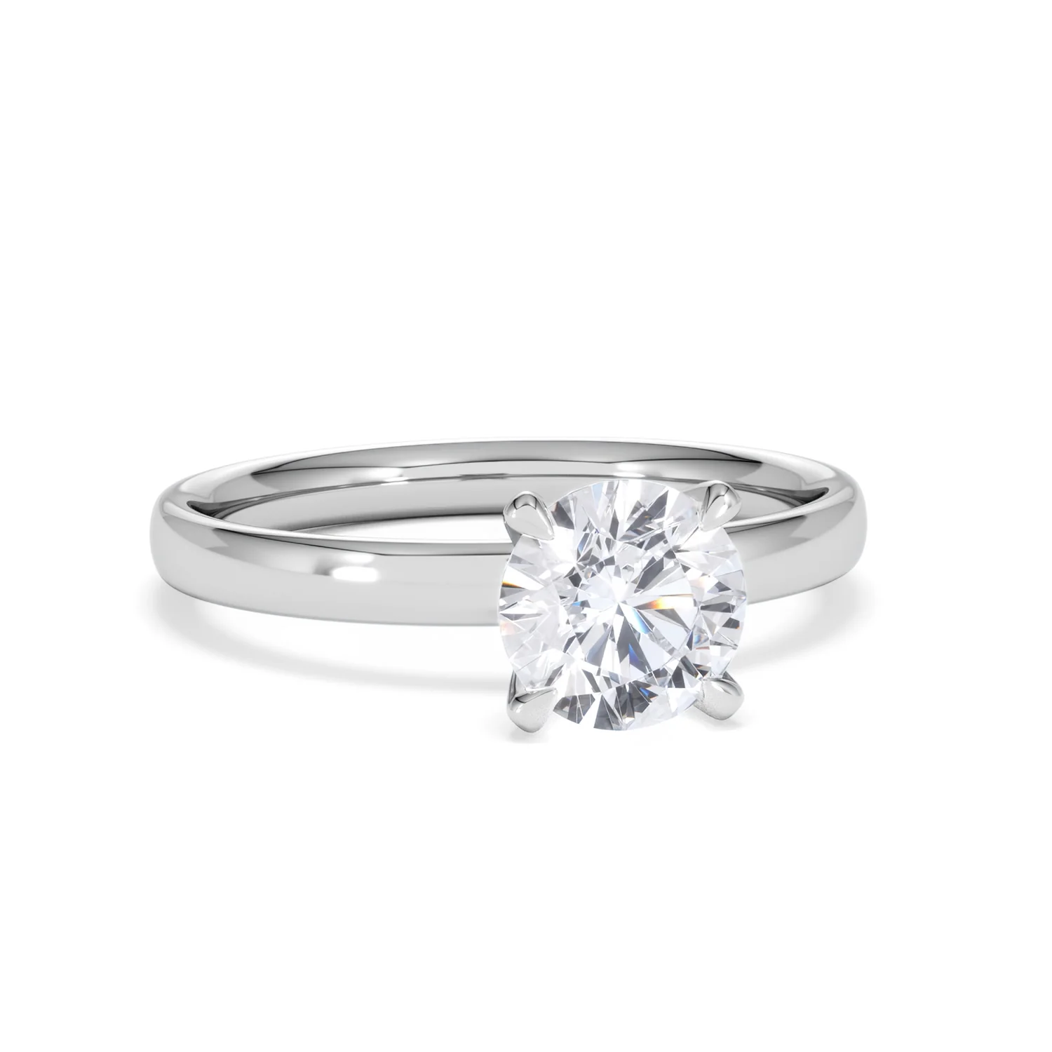 Origin 1.00ct Round Cut Lab Diamond Solitaire Engagement Ring in 18K White Gold - Image 11