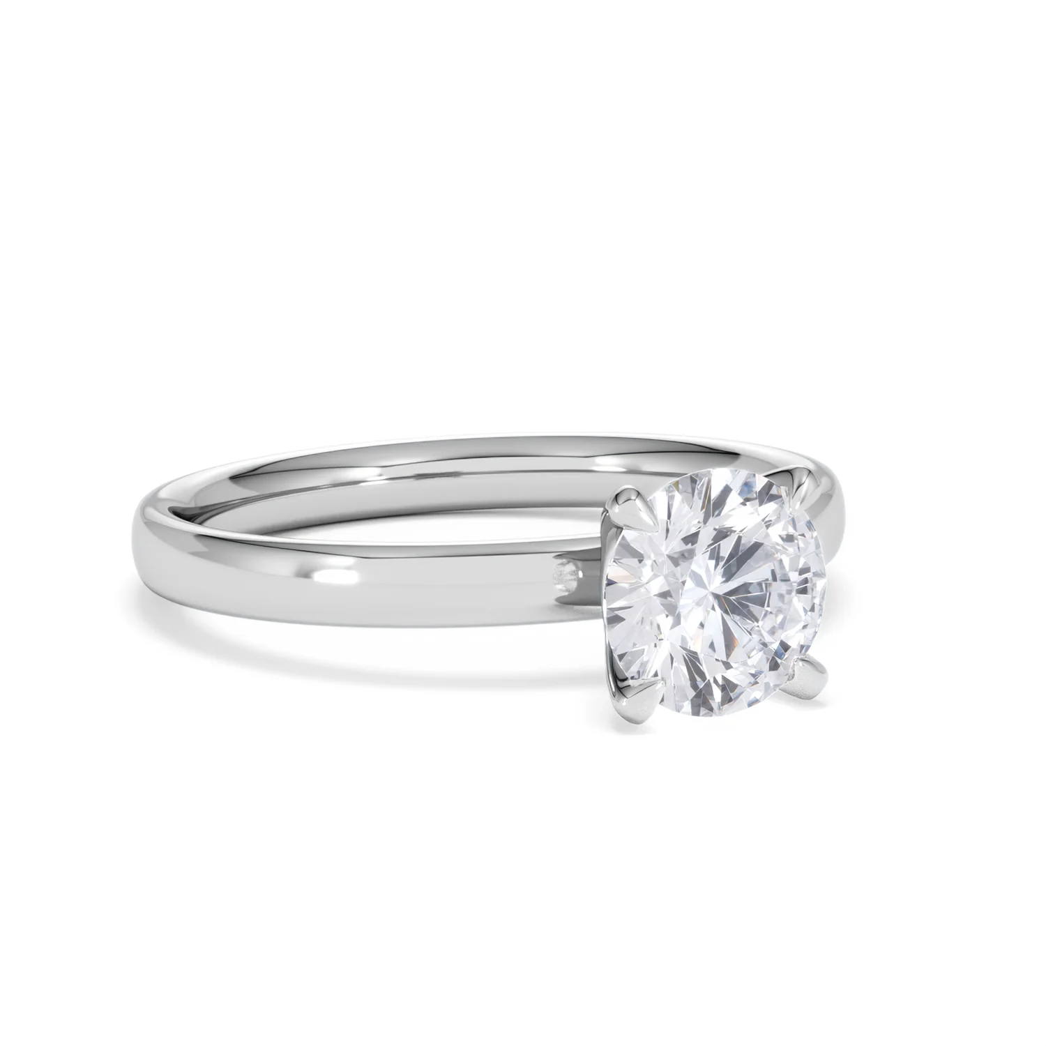 Origin 1.00ct Round Cut Lab Diamond Solitaire Engagement Ring in 18K White Gold - Image 14