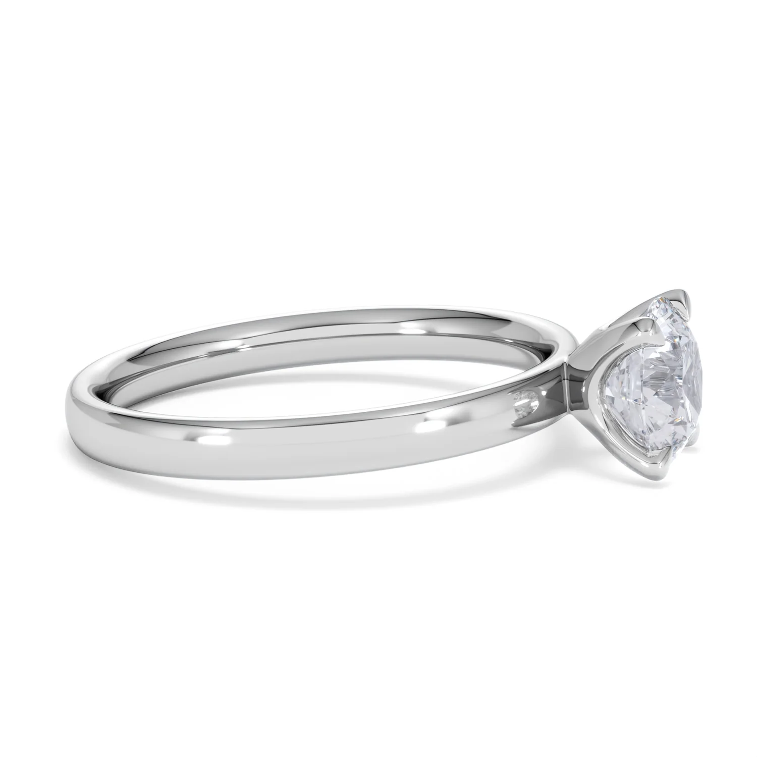 Origin 1.00ct Round Cut Lab Diamond Solitaire Engagement Ring in 18K White Gold - Image 24