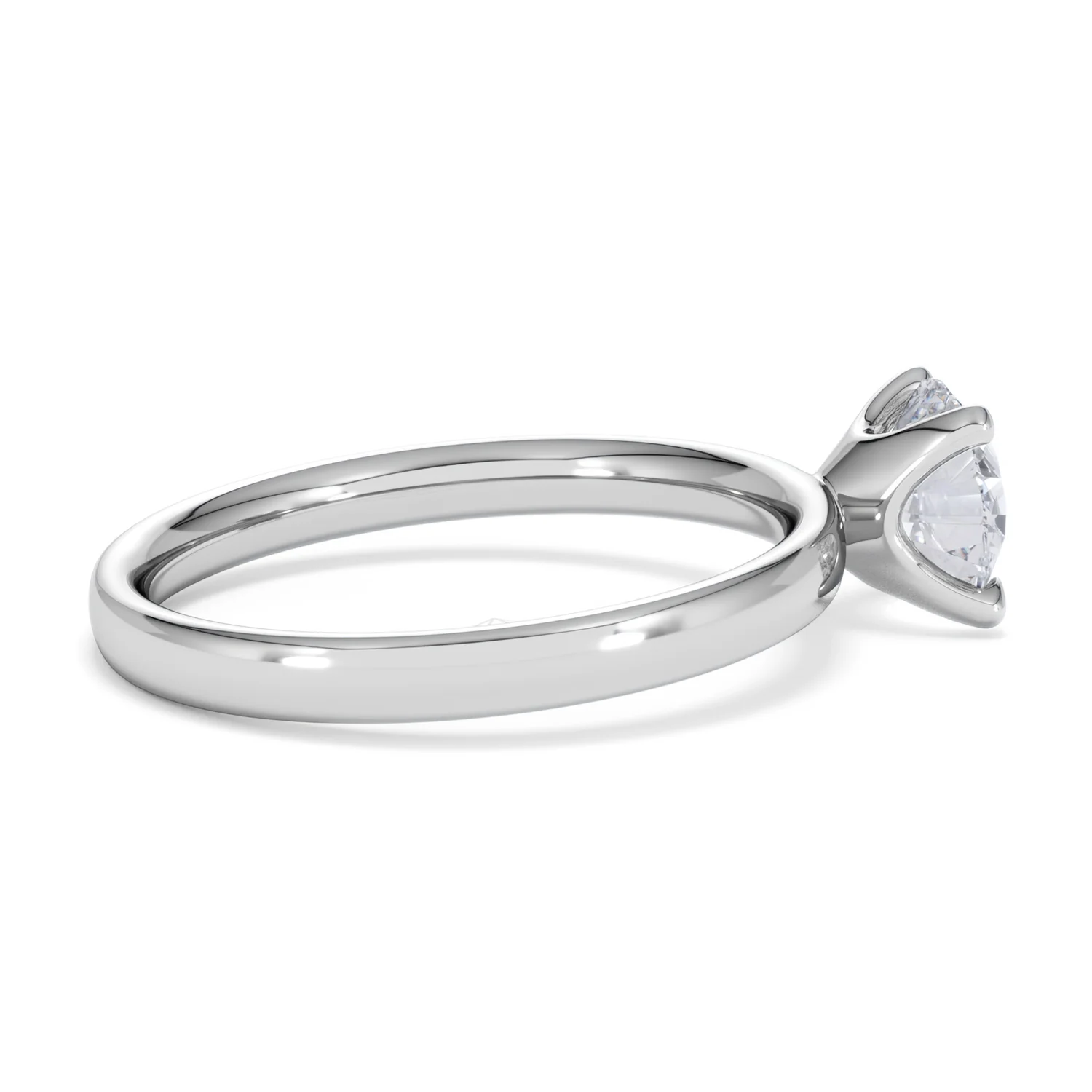 Origin 1.00ct Round Cut Lab Diamond Solitaire Engagement Ring in 18K White Gold - Image 31