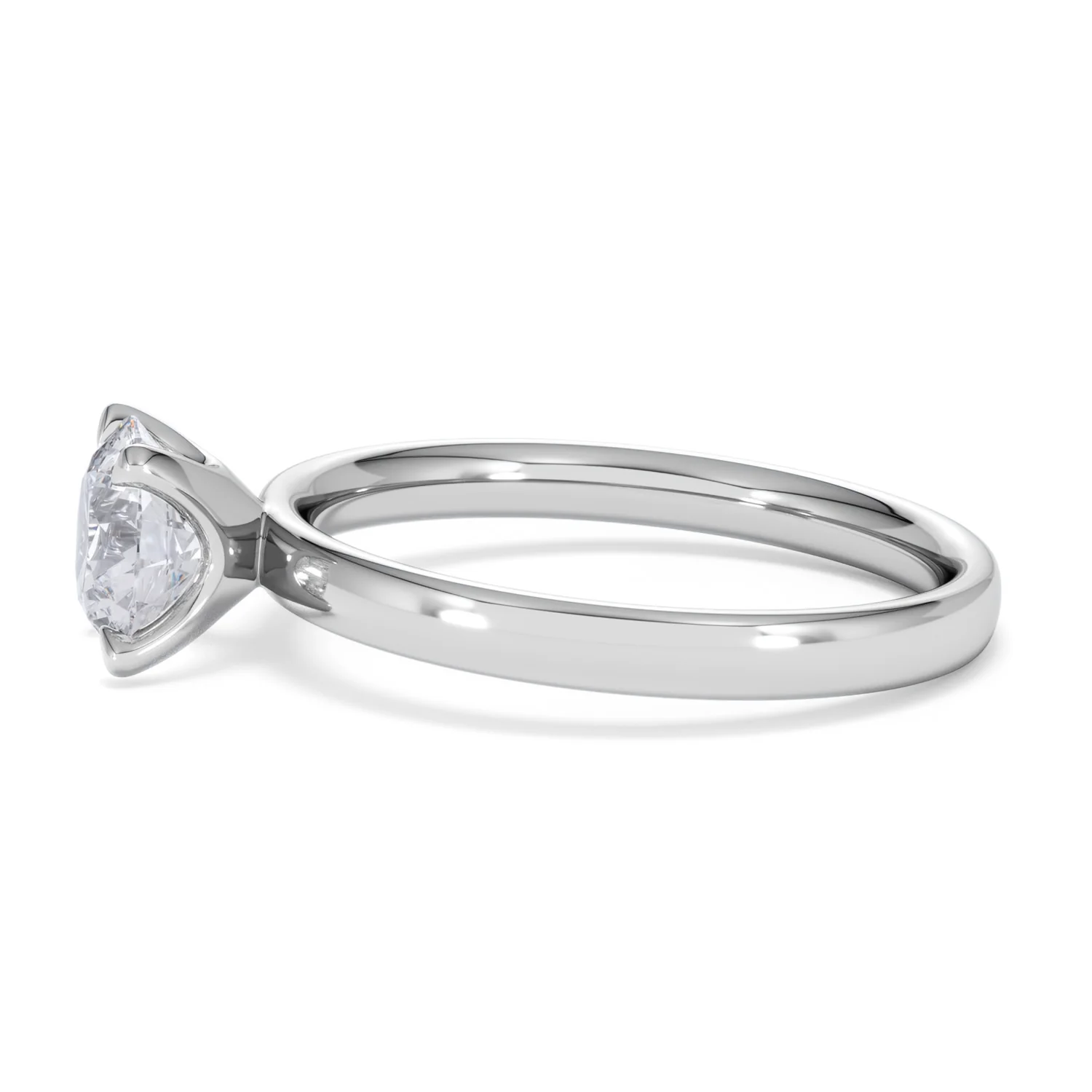 Origin 1.00ct Round Cut Lab Diamond Solitaire Engagement Ring in 18K White Gold - Image 70