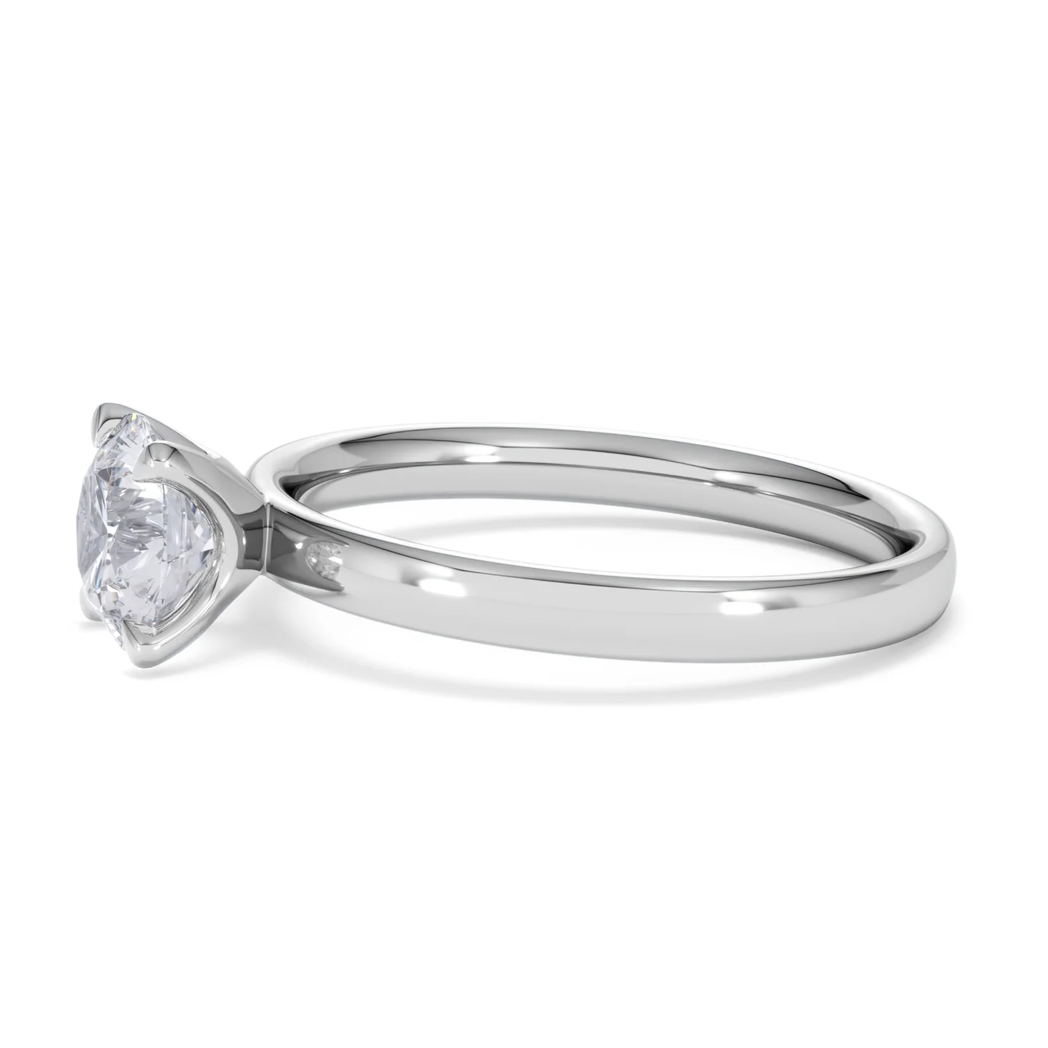 Origin 1.00ct Round Cut Lab Diamond Solitaire Engagement Ring in 18K White Gold - Image 72