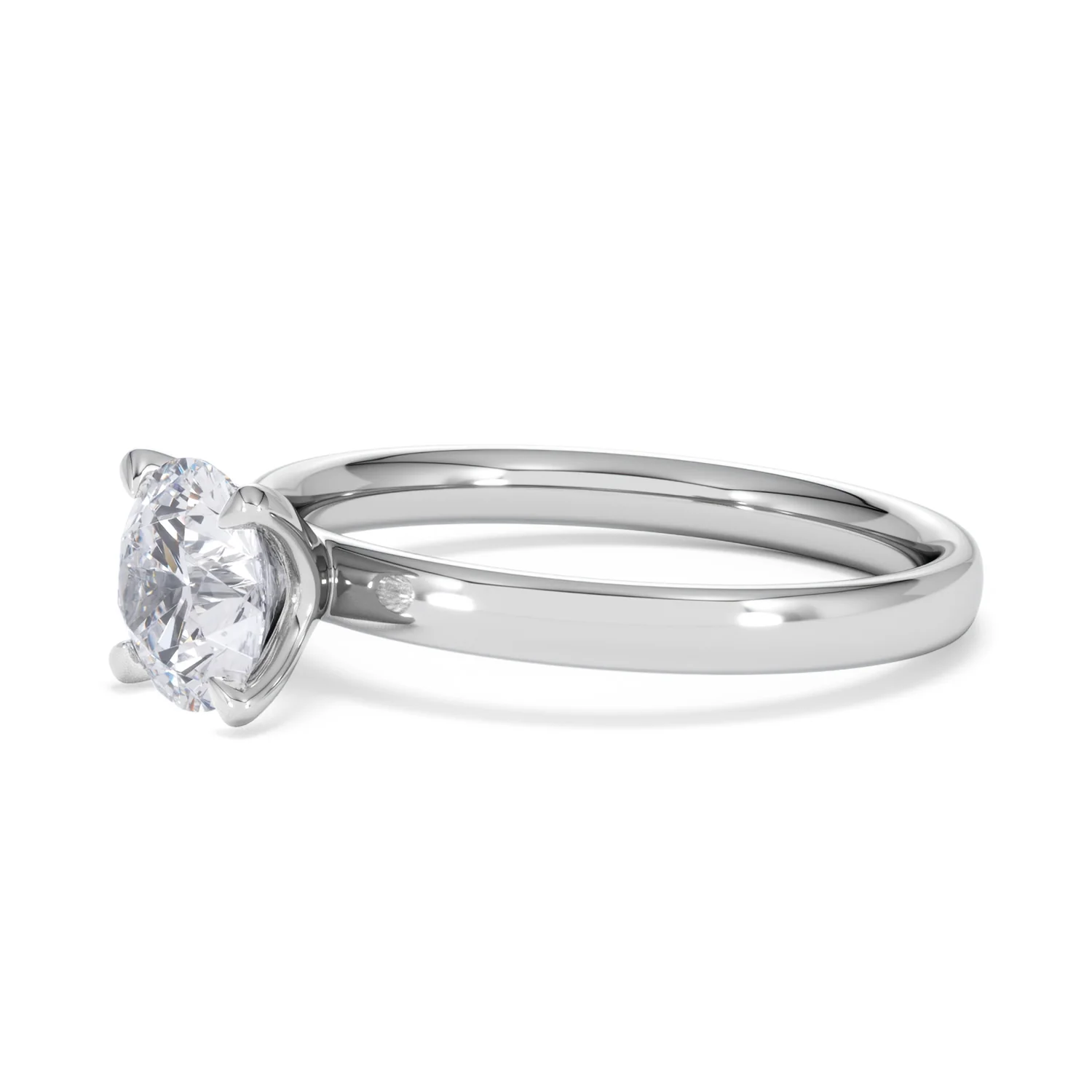 Origin 1.00ct Round Cut Lab Diamond Solitaire Engagement Ring in 18K White Gold - Image 76