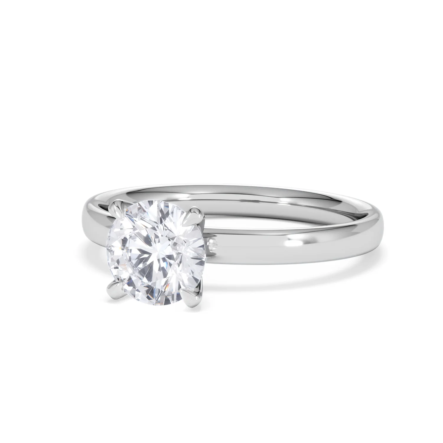 Origin 1.00ct Round Cut Lab Diamond Solitaire Engagement Ring in 18K White Gold - Image 83