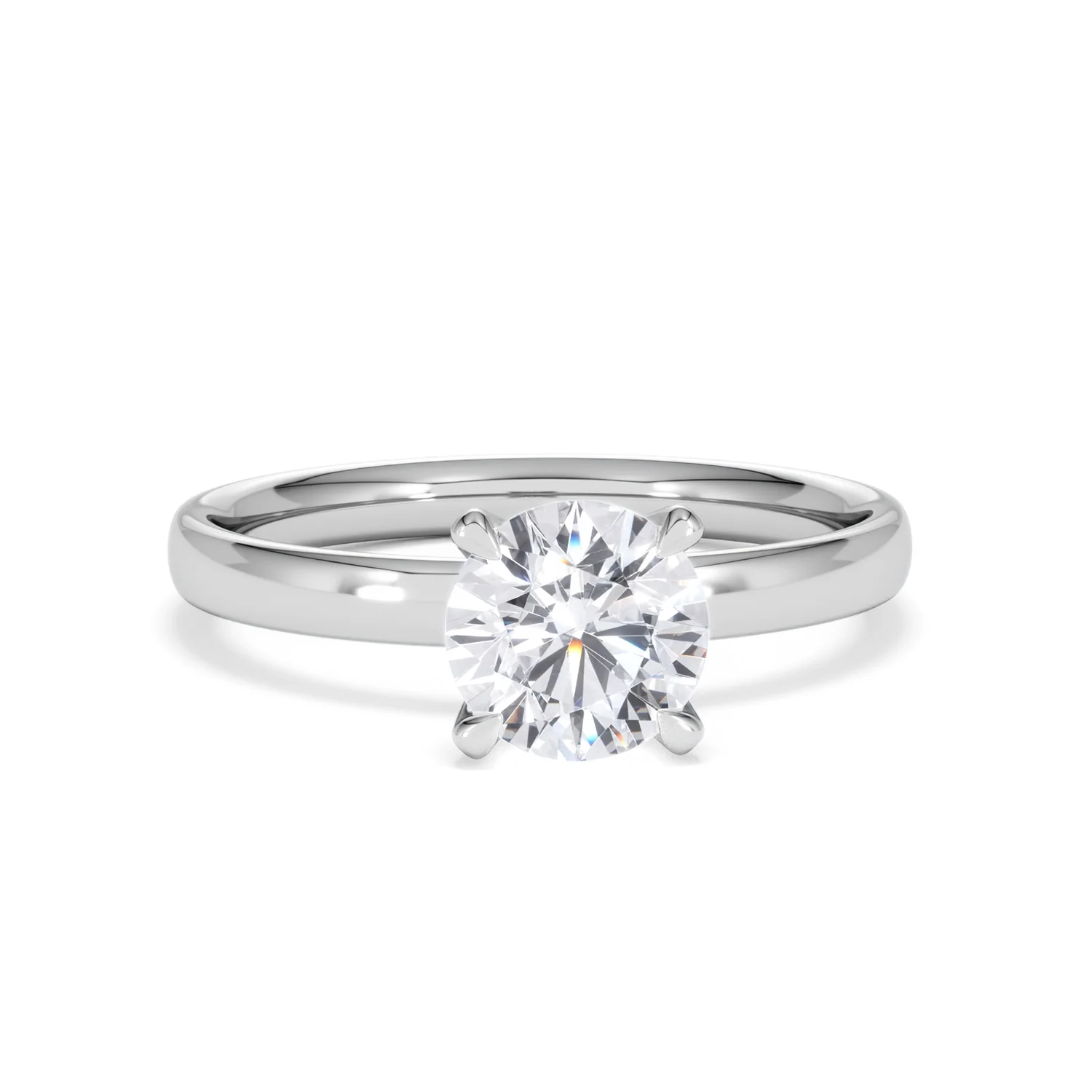 Origin 1.00ct Round Cut Lab Diamond Solitaire Engagement Ring in 18K White Gold - Image 9