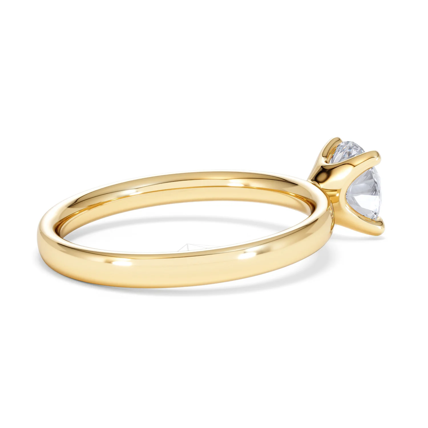 Origin 1.00ct Round Cut Lab Diamond Solitaire Engagement Ring in 18K Yellow Gold - Image 34
