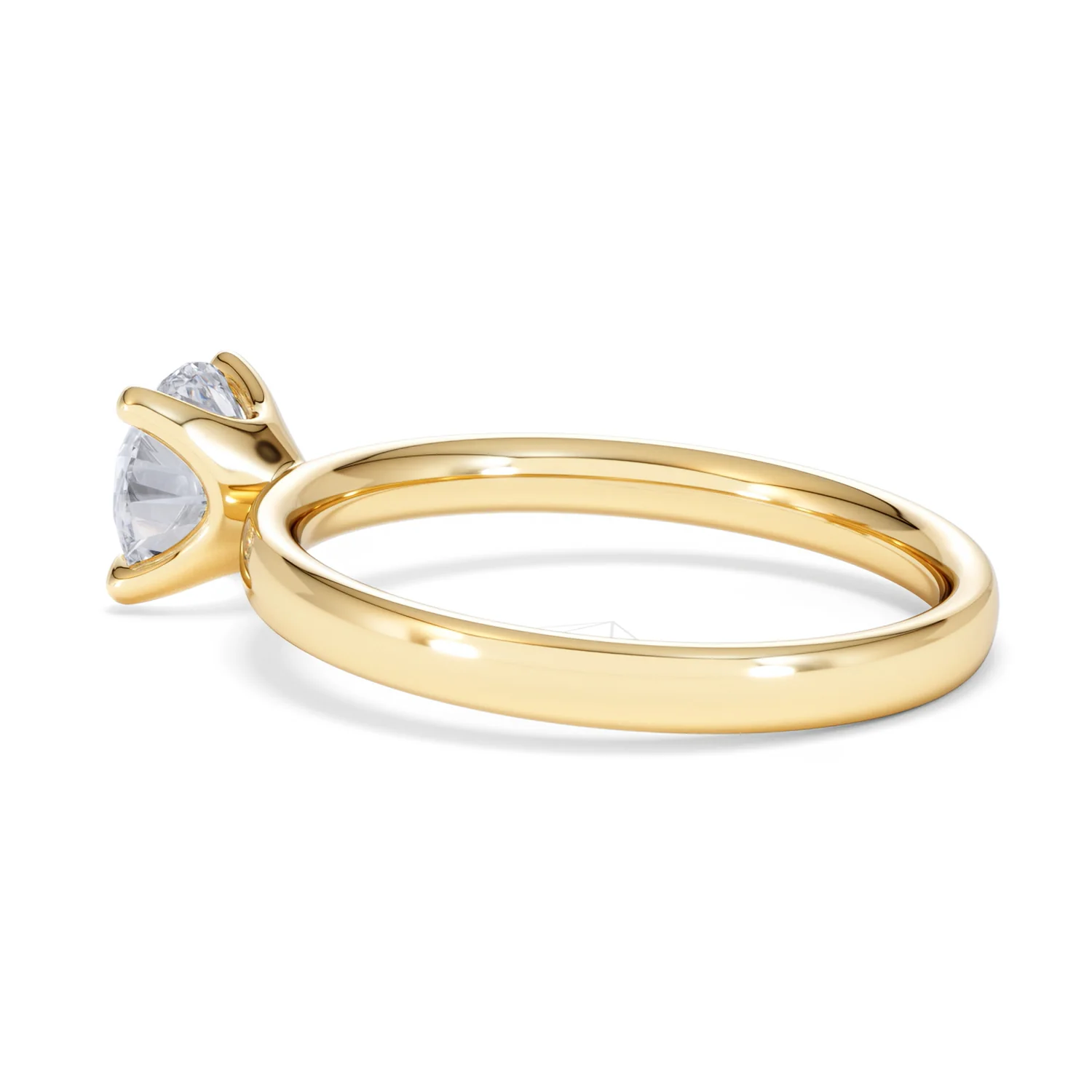 Origin 1.00ct Round Cut Lab Diamond Solitaire Engagement Ring in 18K Yellow Gold - Image 62