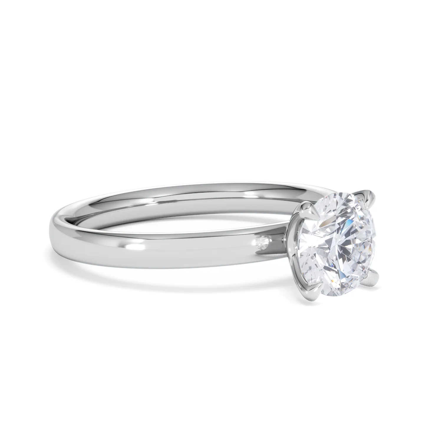 Origin 1.00ct Round Cut Lab Diamond Solitaire Engagement Ring in Platinum - Image 17