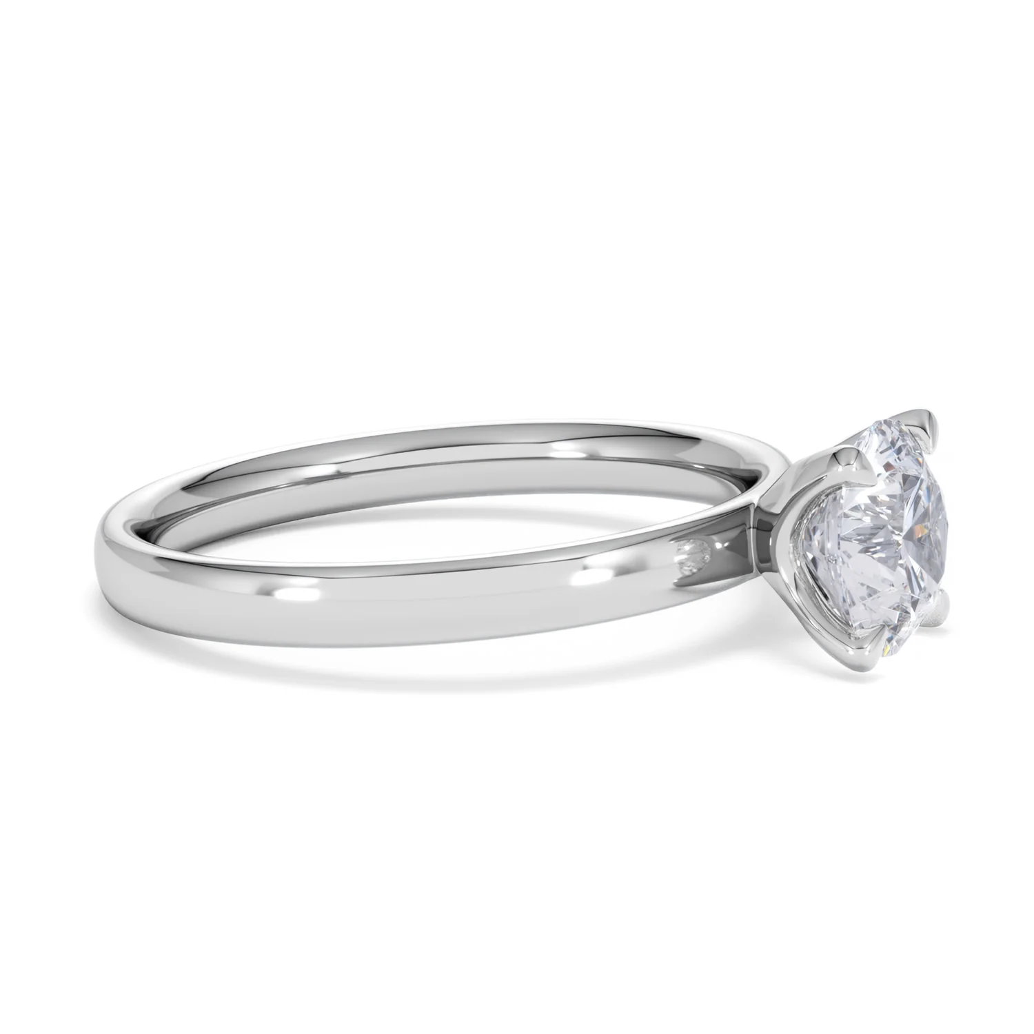 Origin 1.00ct Round Cut Lab Diamond Solitaire Engagement Ring in Platinum - Image 22