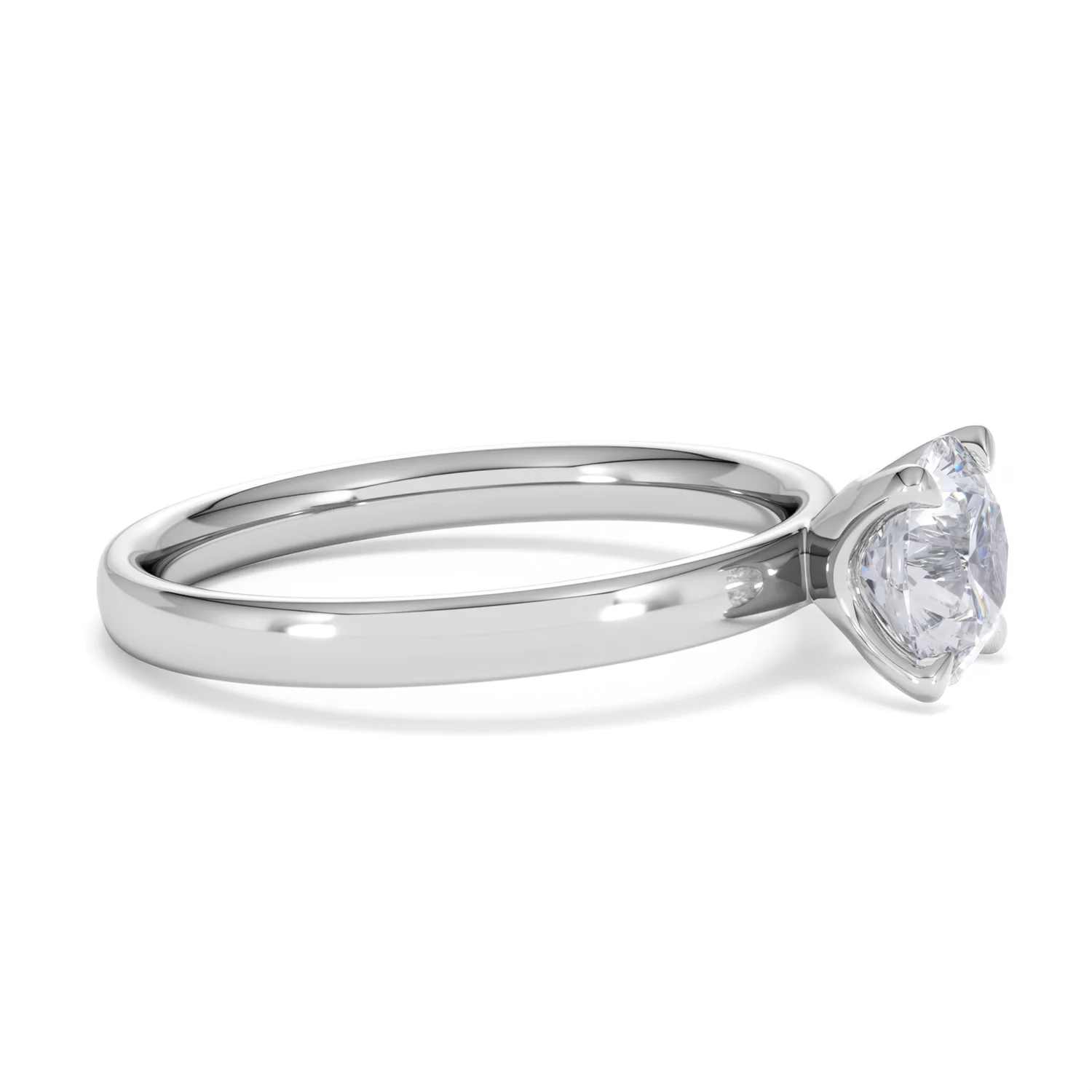 Origin 1.00ct Round Cut Lab Diamond Solitaire Engagement Ring in Platinum - Image 23