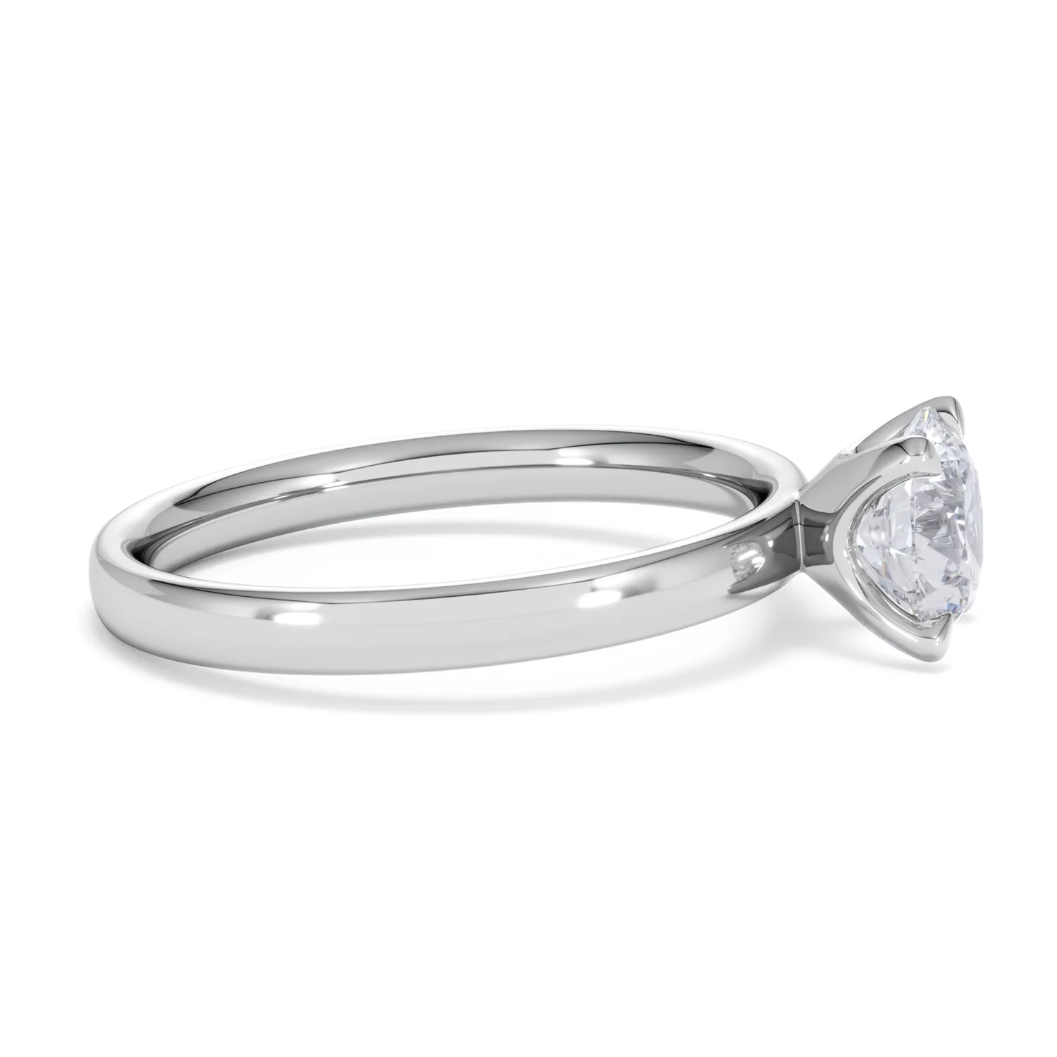 Origin 1.00ct Round Cut Lab Diamond Solitaire Engagement Ring in Platinum - Image 25