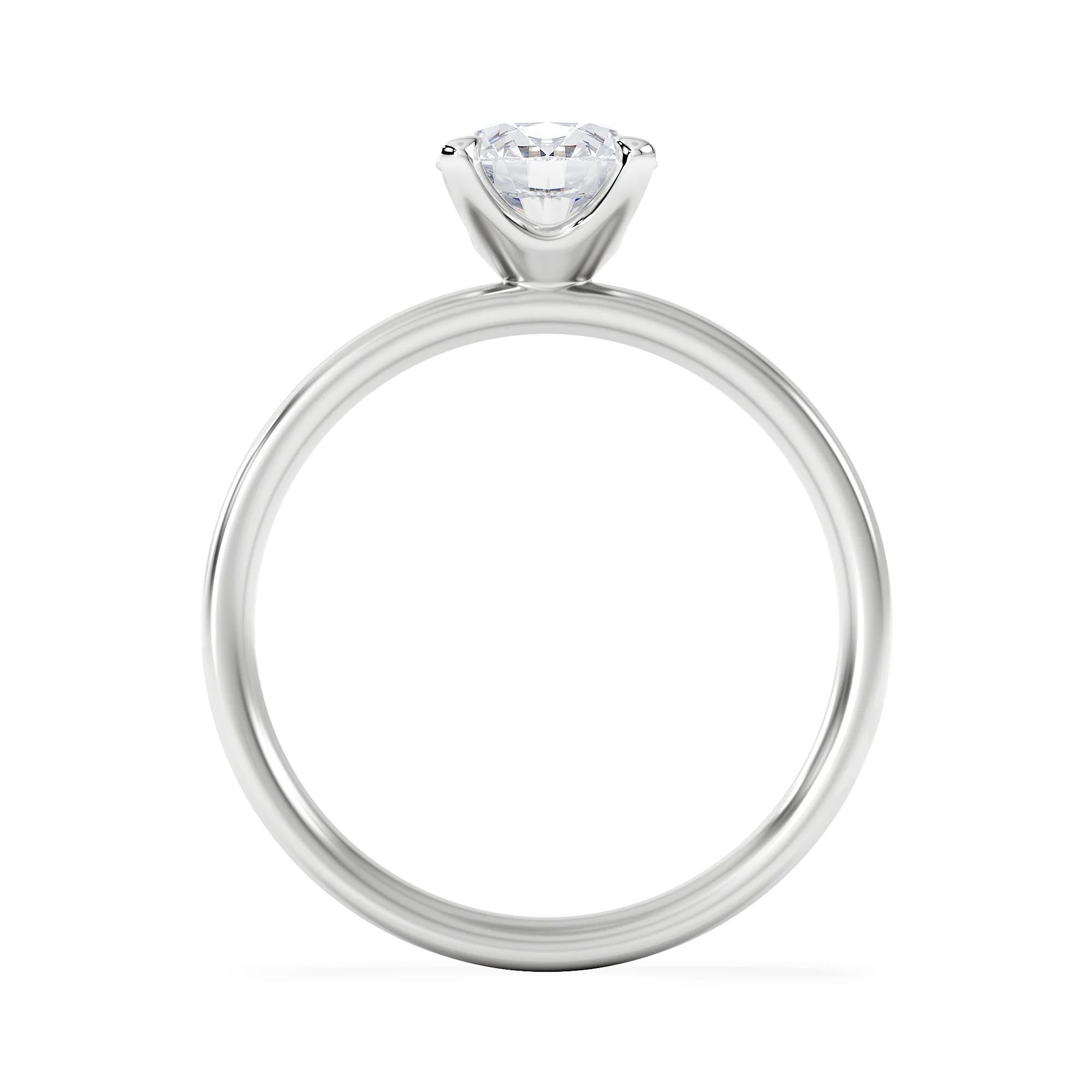 Origin 1.00ct Round Cut Lab Diamond Solitaire Engagement Ring in Platinum - Image 3
