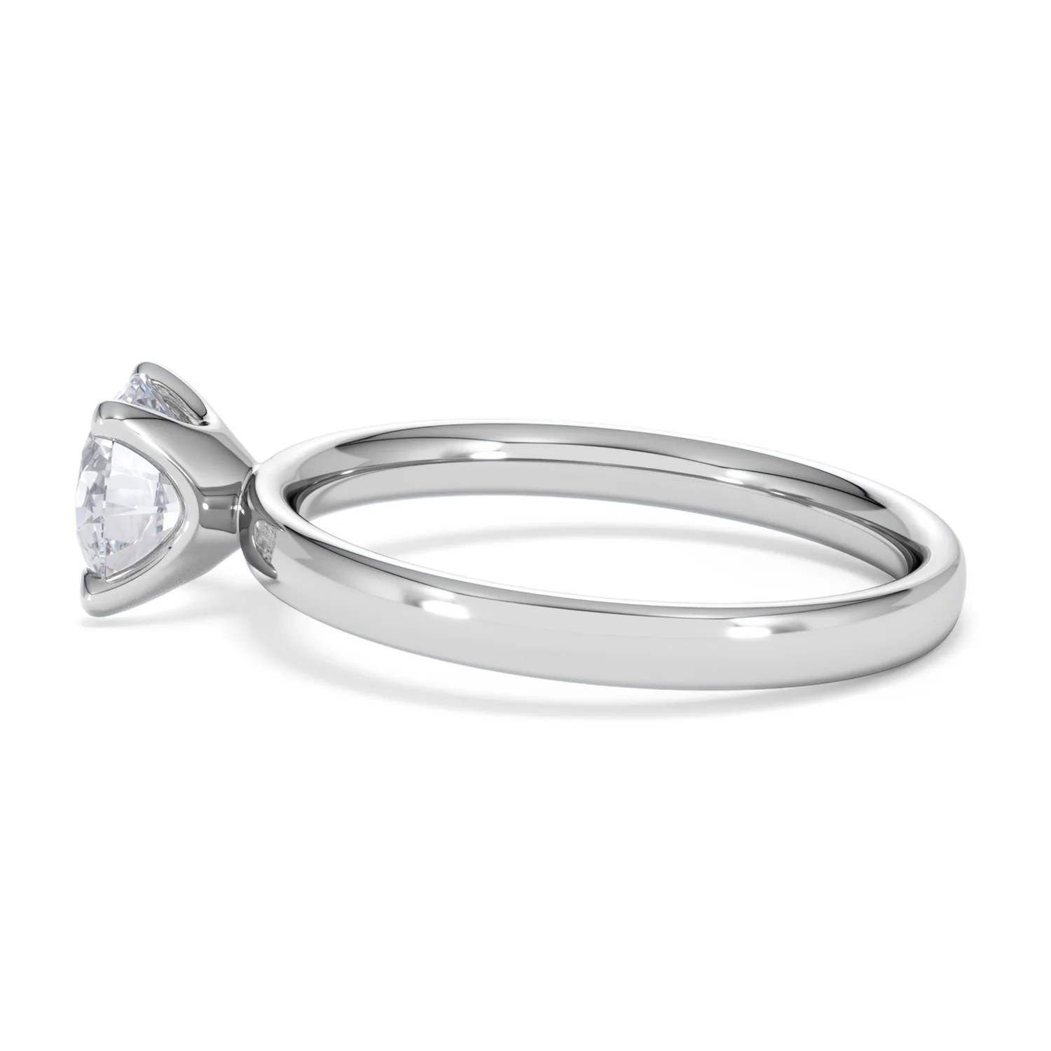 Origin 1.00ct Round Cut Lab Diamond Solitaire Engagement Ring in Platinum - Image 66