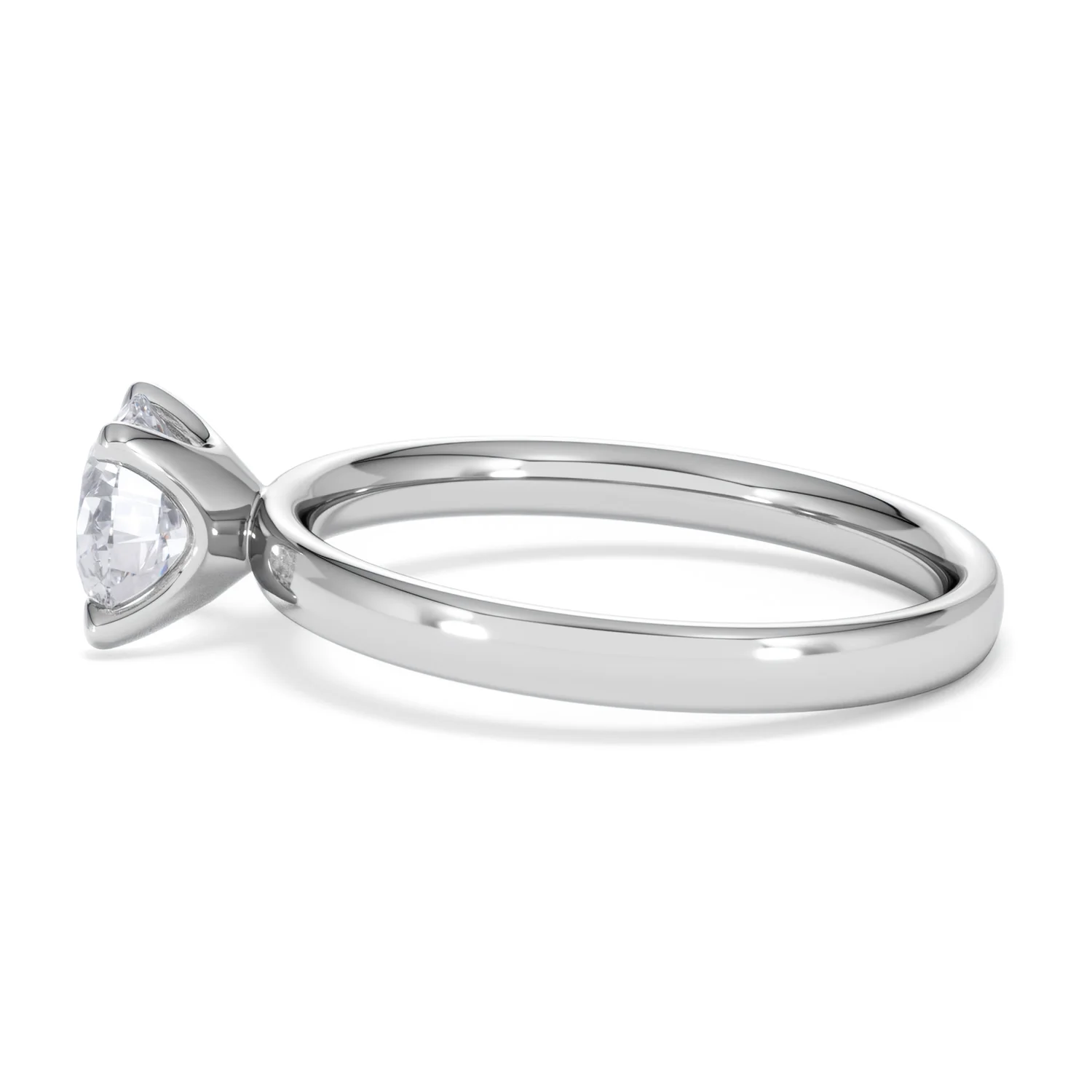 Origin 1.00ct Round Cut Lab Diamond Solitaire Engagement Ring in Platinum - Image 67