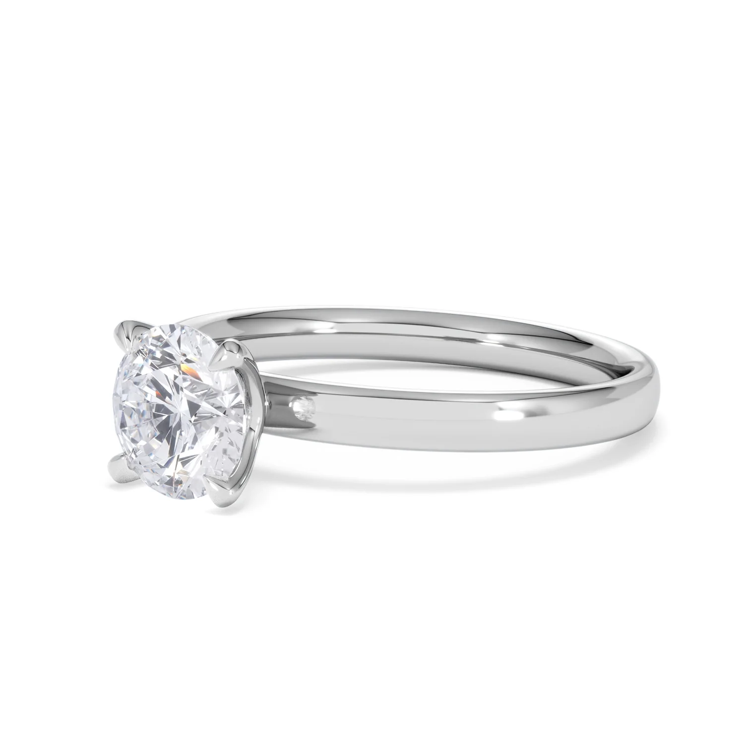 Origin 1.00ct Round Cut Lab Diamond Solitaire Engagement Ring in Platinum - Image 79