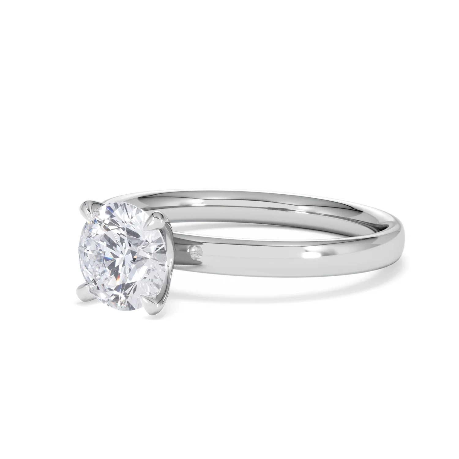Origin 1.00ct Round Cut Lab Diamond Solitaire Engagement Ring in Platinum - Image 80