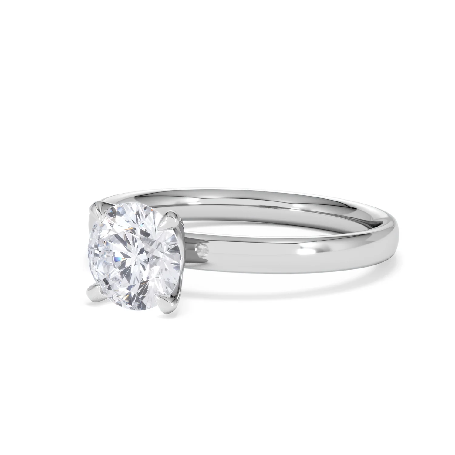 Origin 1.00ct Round Cut Lab Diamond Solitaire Engagement Ring in Platinum - Image 81