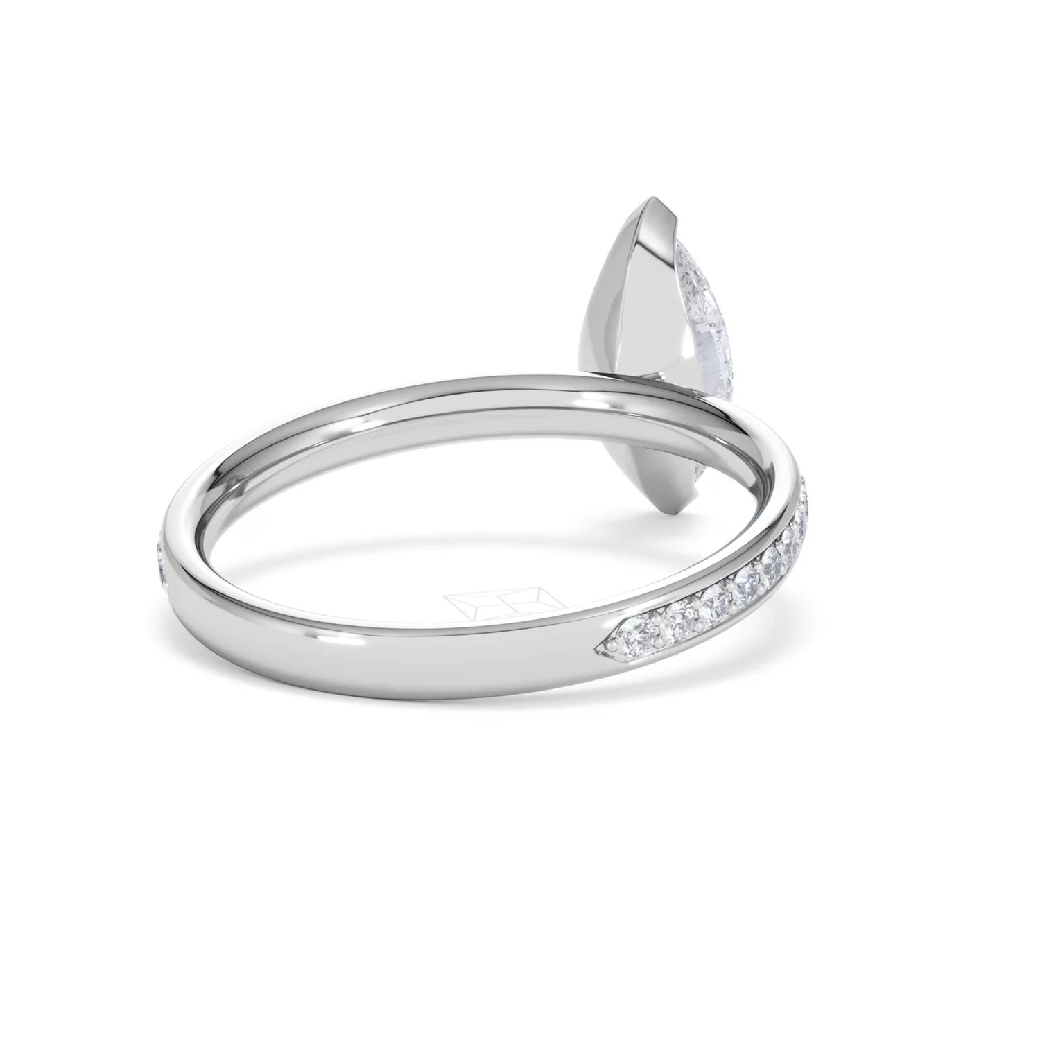 Origin 1.25ct Marquise Cut Lab Diamond Solitaire Engagement Ring with Side Stones in 18K White Gold - Image 41