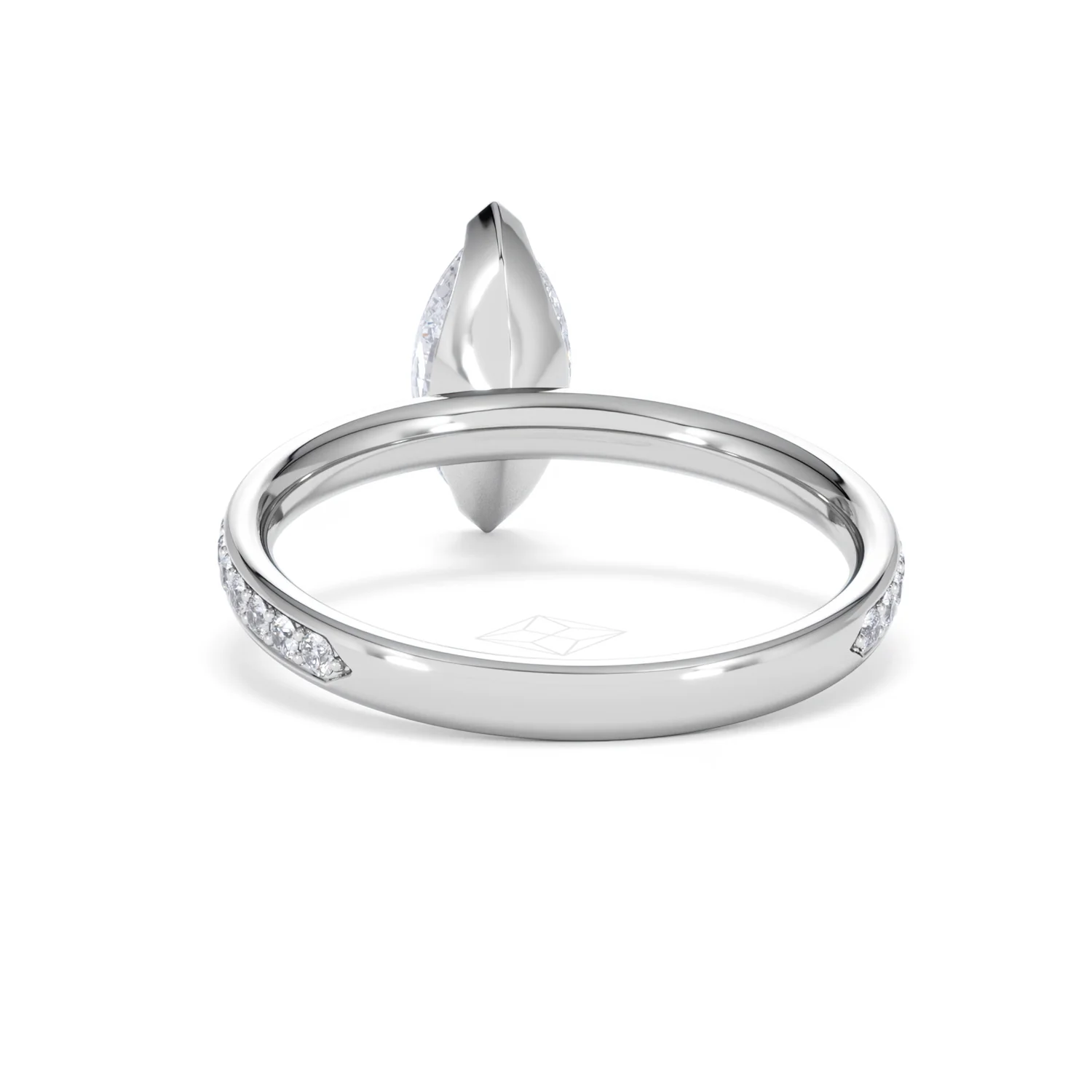 Origin 1.25ct Marquise Cut Lab Diamond Solitaire Engagement Ring with Side Stones in 18K White Gold - Image 49