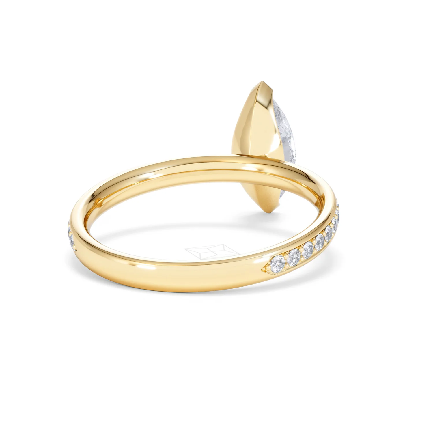 Origin 1.25ct Marquise Cut Lab Diamond Solitaire Engagement Ring with Side Stones in 18K Yellow Gold - Image 42