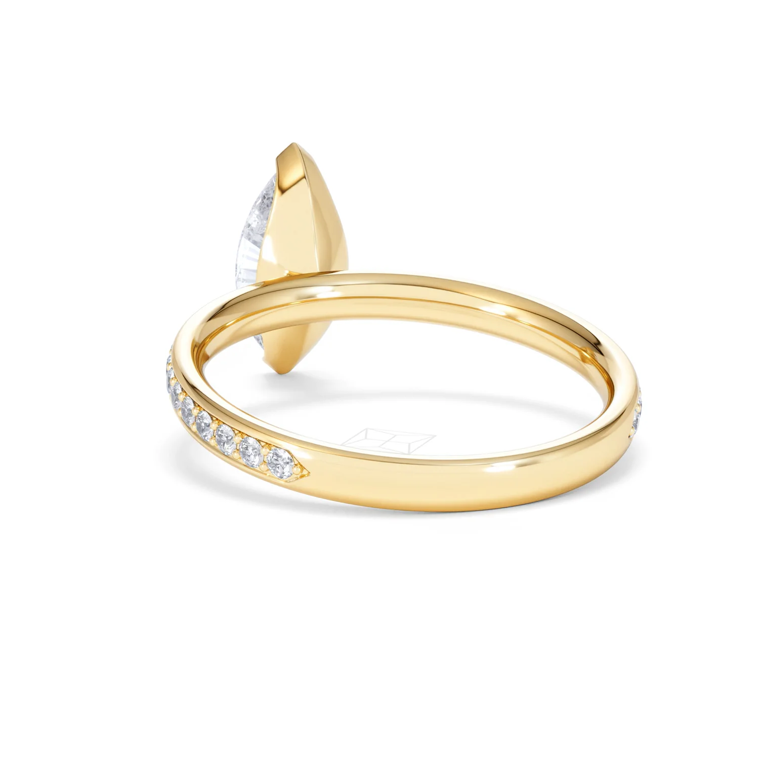 Origin 1.25ct Marquise Cut Lab Diamond Solitaire Engagement Ring with Side Stones in 18K Yellow Gold - Image 52