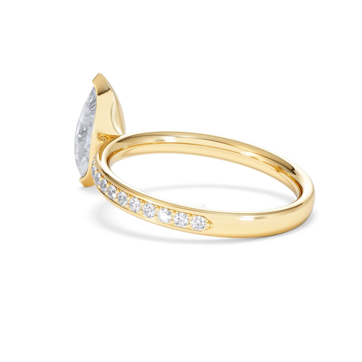 Origin 1.25ct Marquise Cut Lab Diamond Solitaire Engagement Ring with Side Stones in 18K Yellow Gold - Image 58