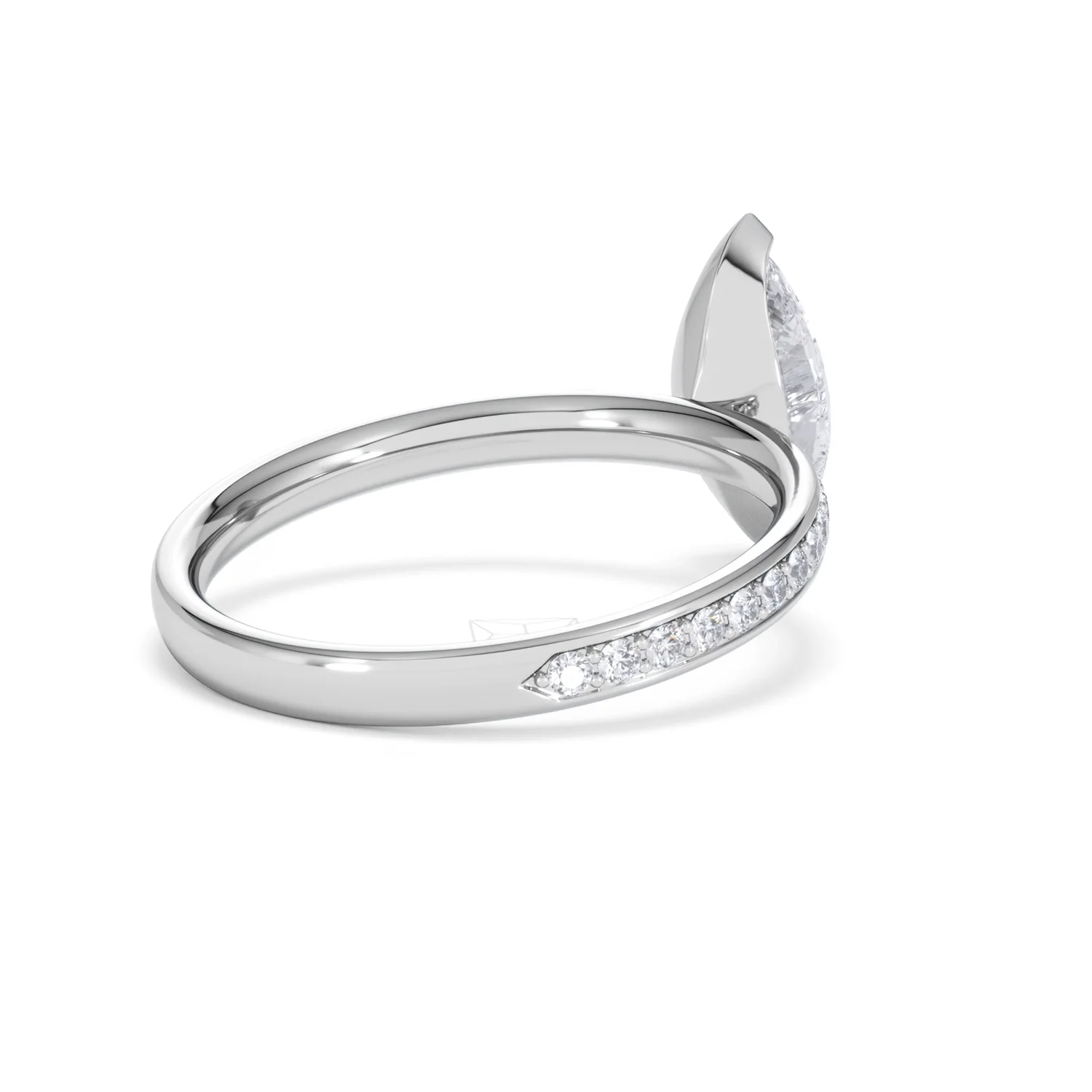 Origin 1.25ct Marquise Cut Lab Diamond Solitaire Engagement Ring with Side Stones in Platinum - Image 38