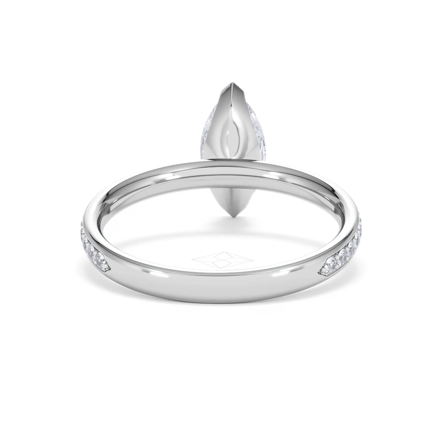 Origin 1.25ct Marquise Cut Lab Diamond Solitaire Engagement Ring with Side Stones in Platinum - Image 46