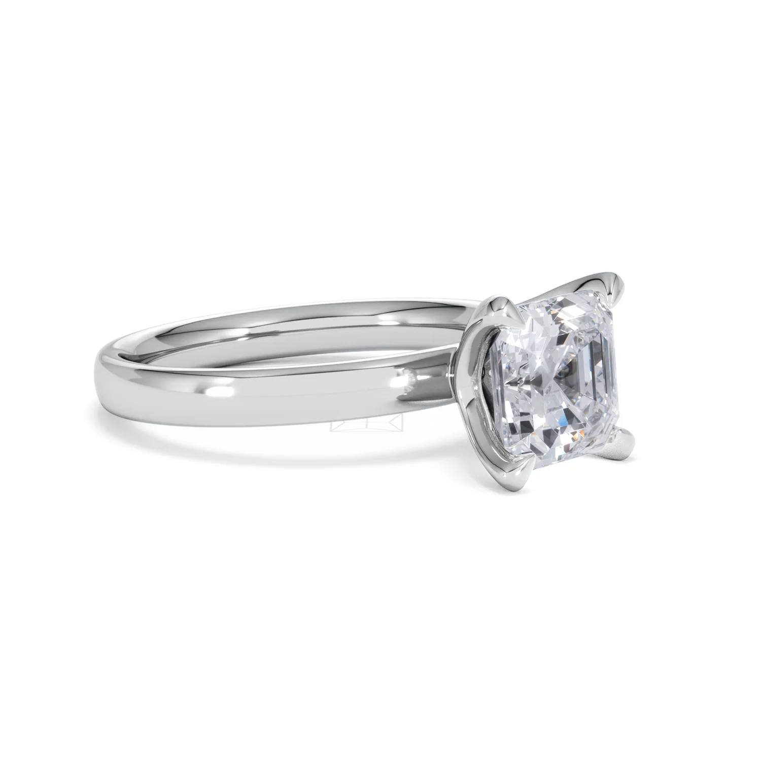Origin 2.00ct Asscher Cut Lab Diamond Solitaire Engagement Ring in 18K White Gold - Image 17