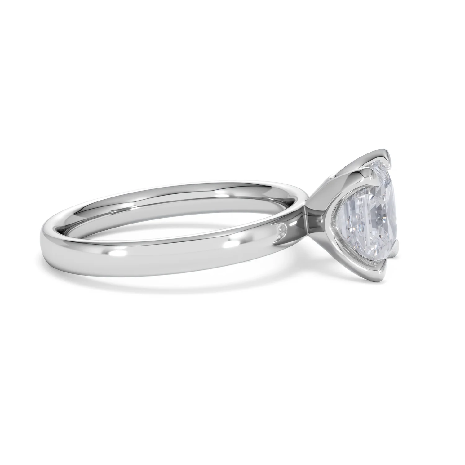 Origin 2.00ct Asscher Cut Lab Diamond Solitaire Engagement Ring in 18K White Gold - Image 24