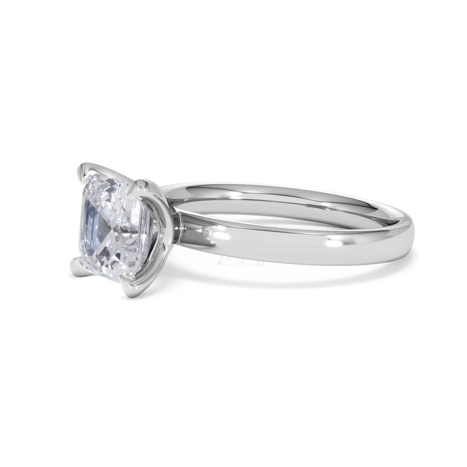 Origin 2.00ct Asscher Cut Lab Diamond Solitaire Engagement Ring in 18K White Gold - Image 75