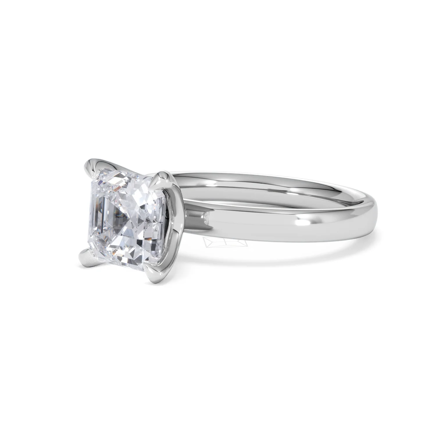 Origin 2.00ct Asscher Cut Lab Diamond Solitaire Engagement Ring in 18K White Gold - Image 78