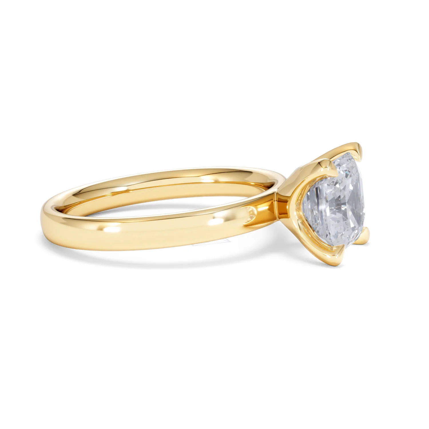 Origin 2.00ct Asscher Cut Lab Diamond Solitaire Engagement Ring in 18K Yellow Gold - Image 22