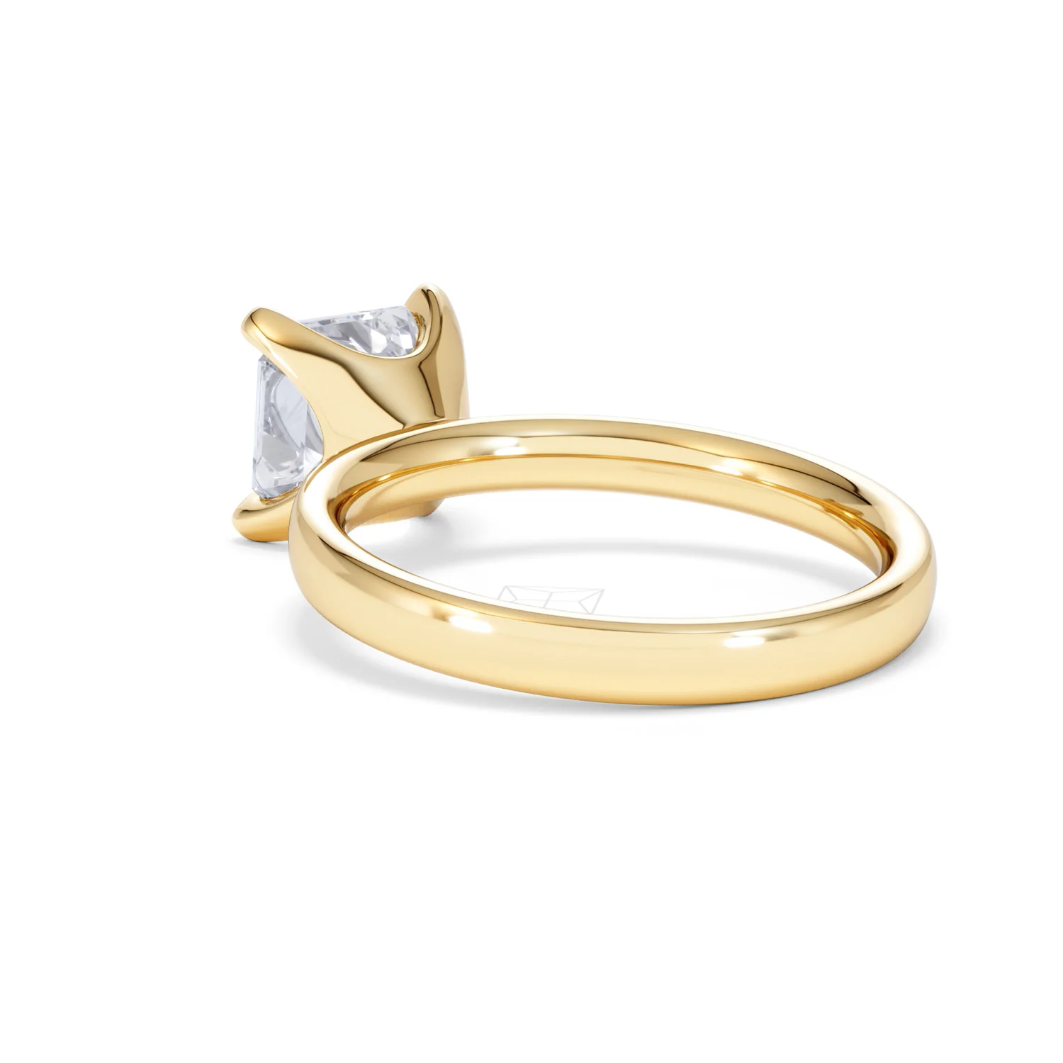 Origin 2.00ct Asscher Cut Lab Diamond Solitaire Engagement Ring in 18K Yellow Gold - Image 55