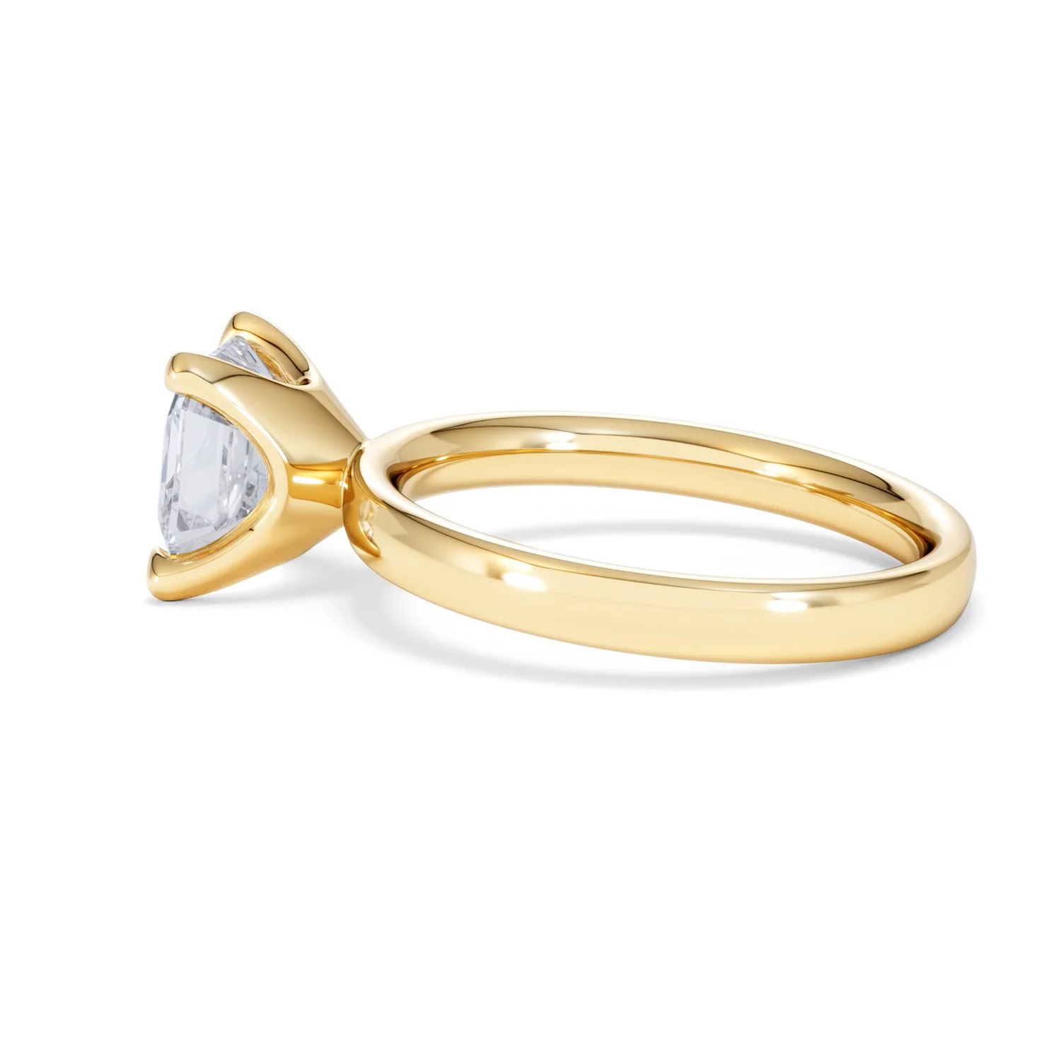 Origin 2.00ct Asscher Cut Lab Diamond Solitaire Engagement Ring in 18K Yellow Gold - Image 64