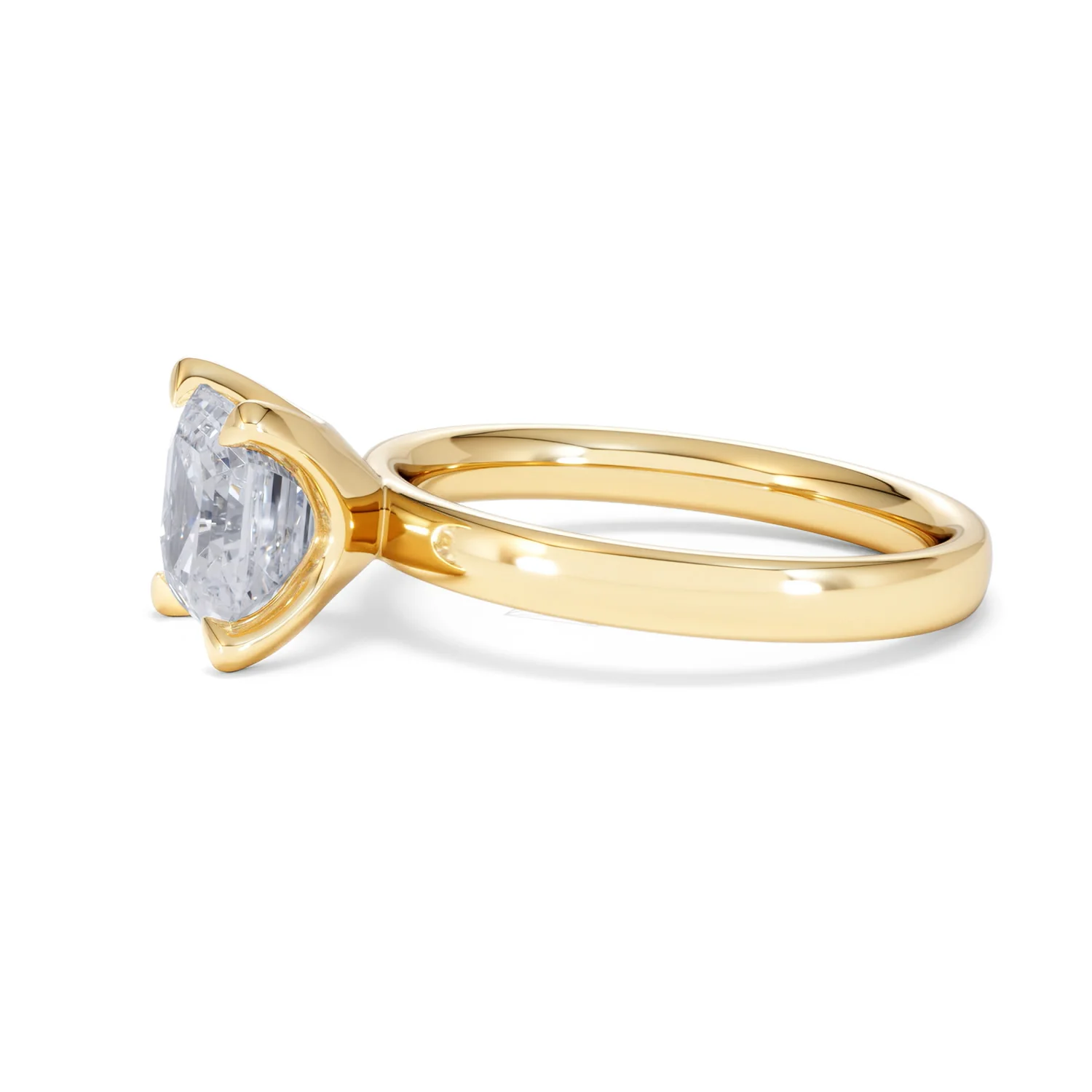 Origin 2.00ct Asscher Cut Lab Diamond Solitaire Engagement Ring in 18K Yellow Gold - Image 71